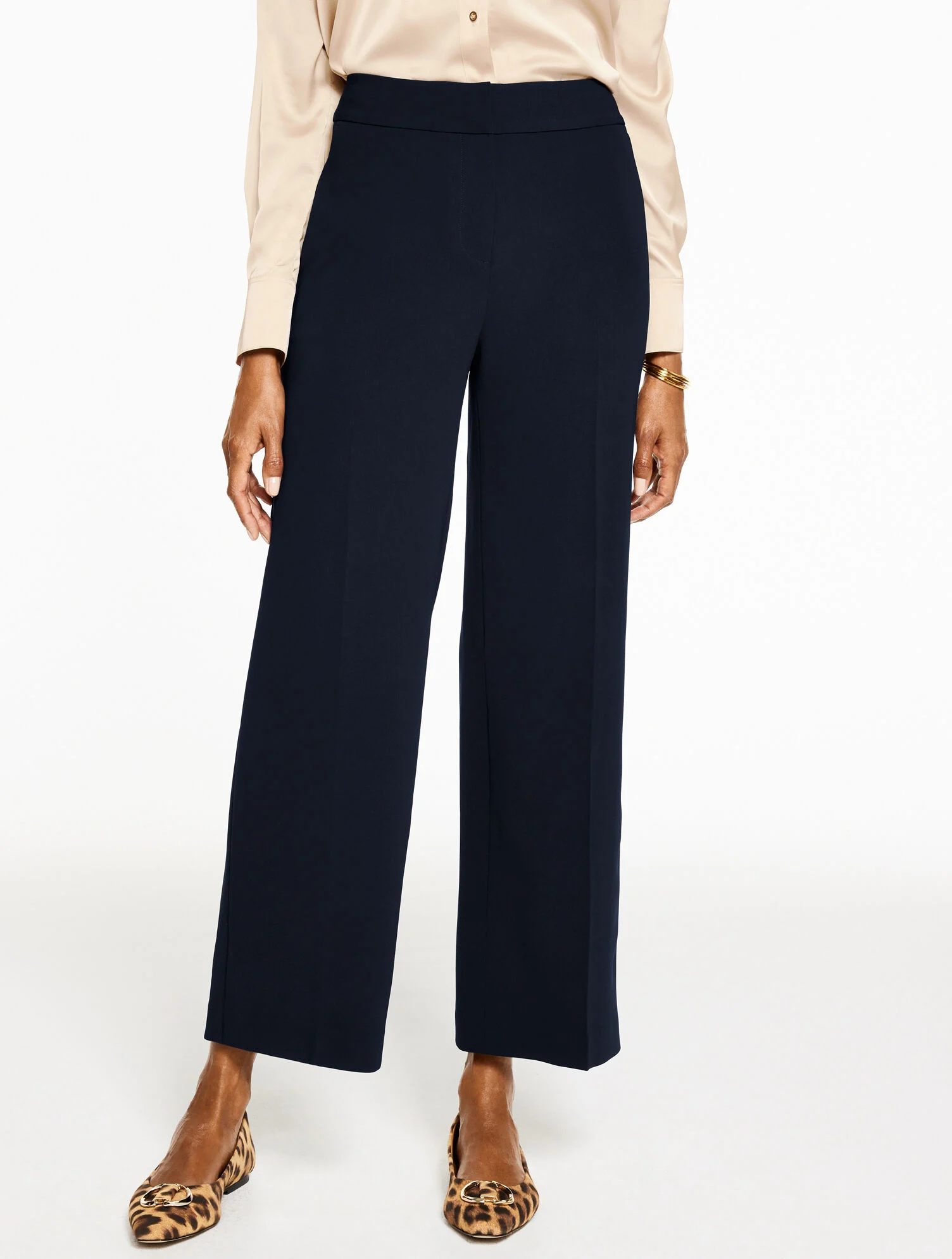 Easy Travel Wide Leg Ankle Pants