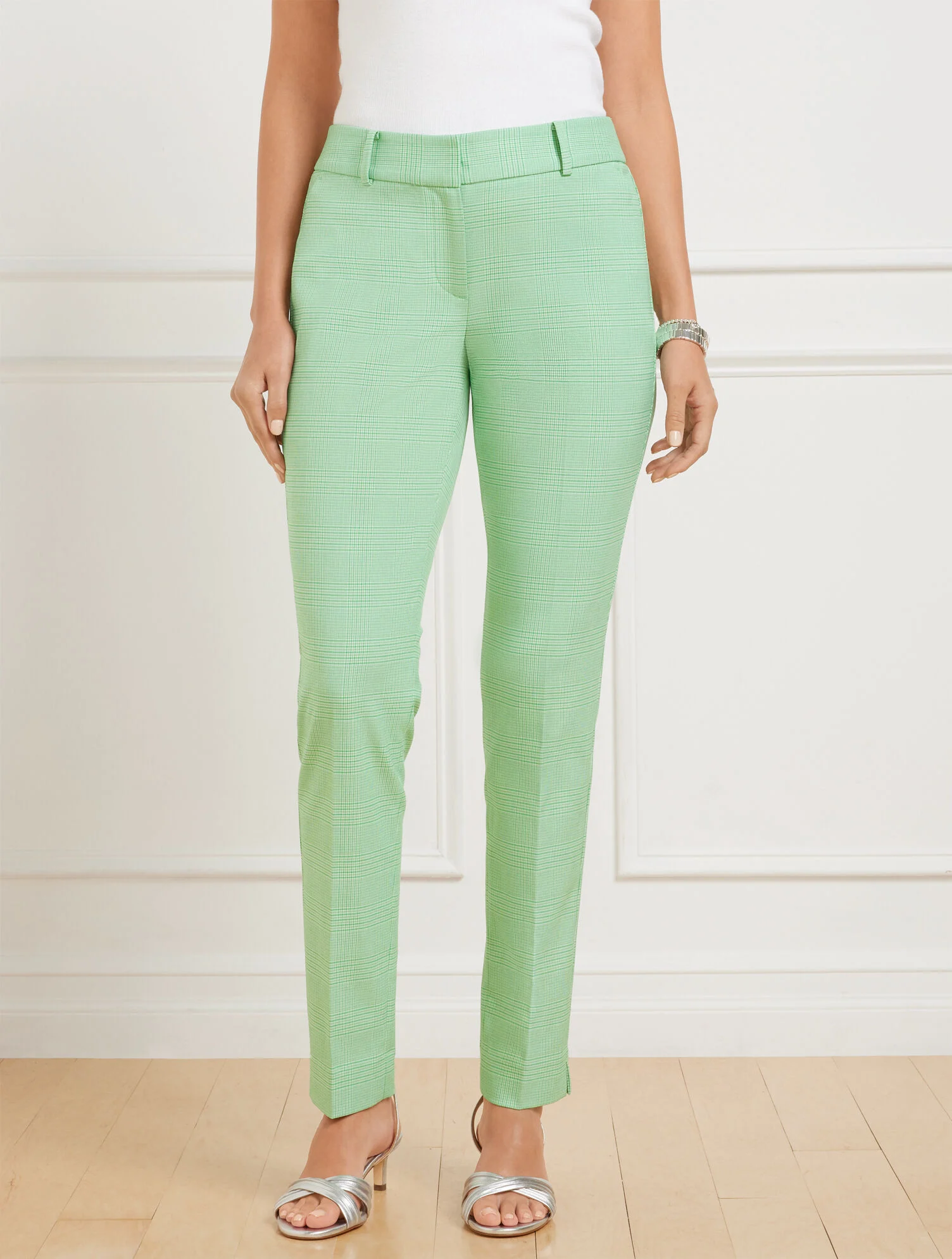 Talbots Hampshire Straight Ankle Pants - Lucetta Glen Plaid