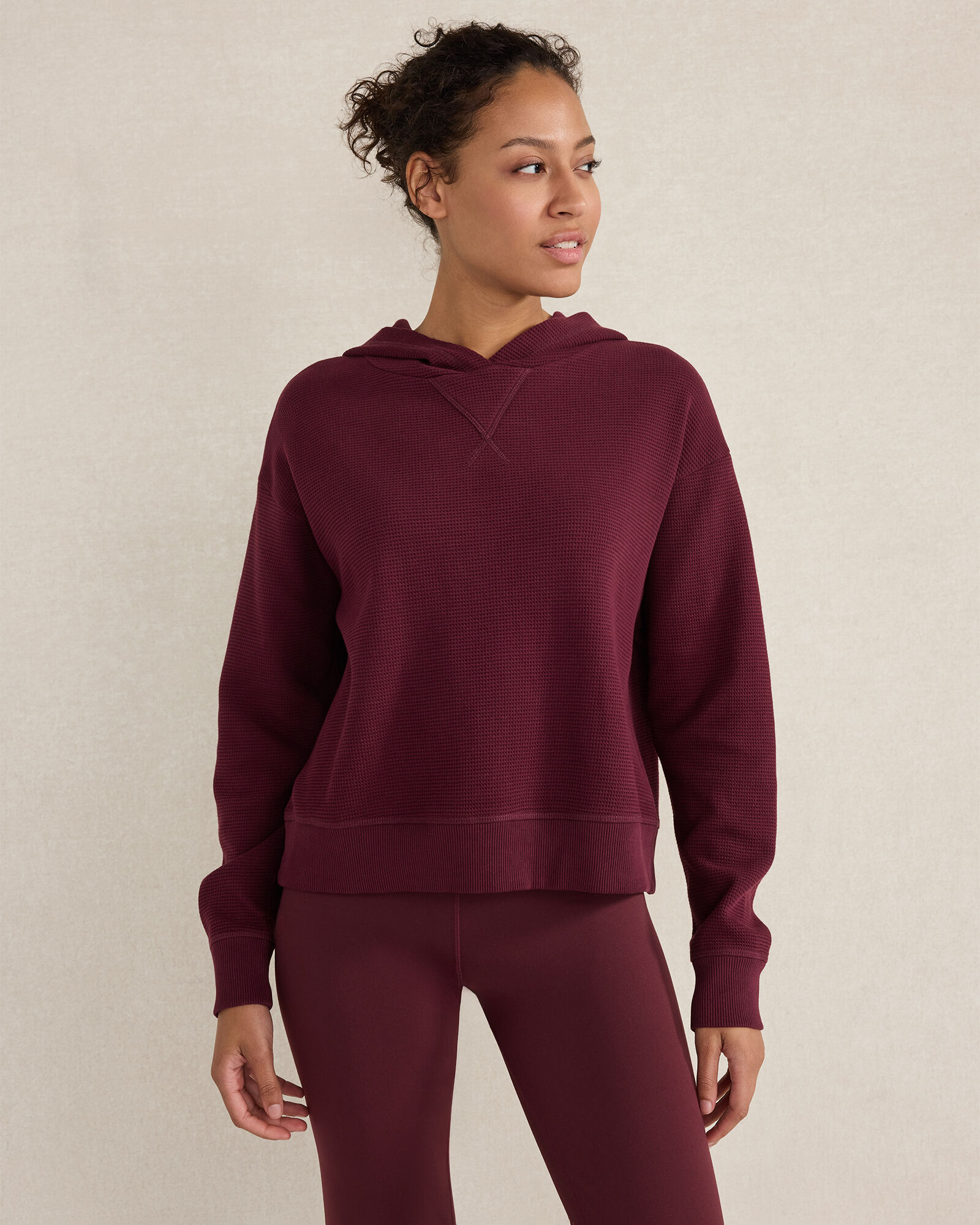 Organic Cotton Waffle Hoodie