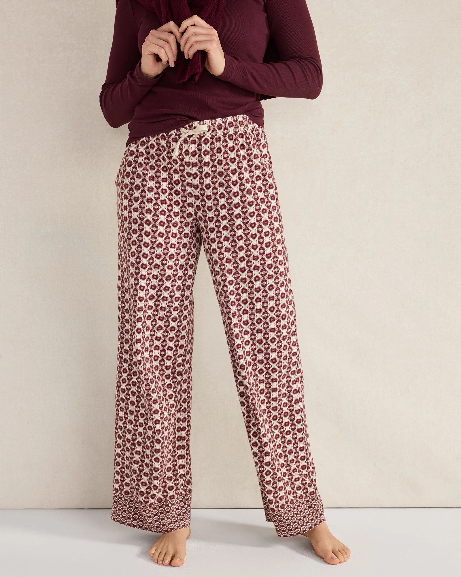 Organic Cotton Jersey Ikat Pajama Pants