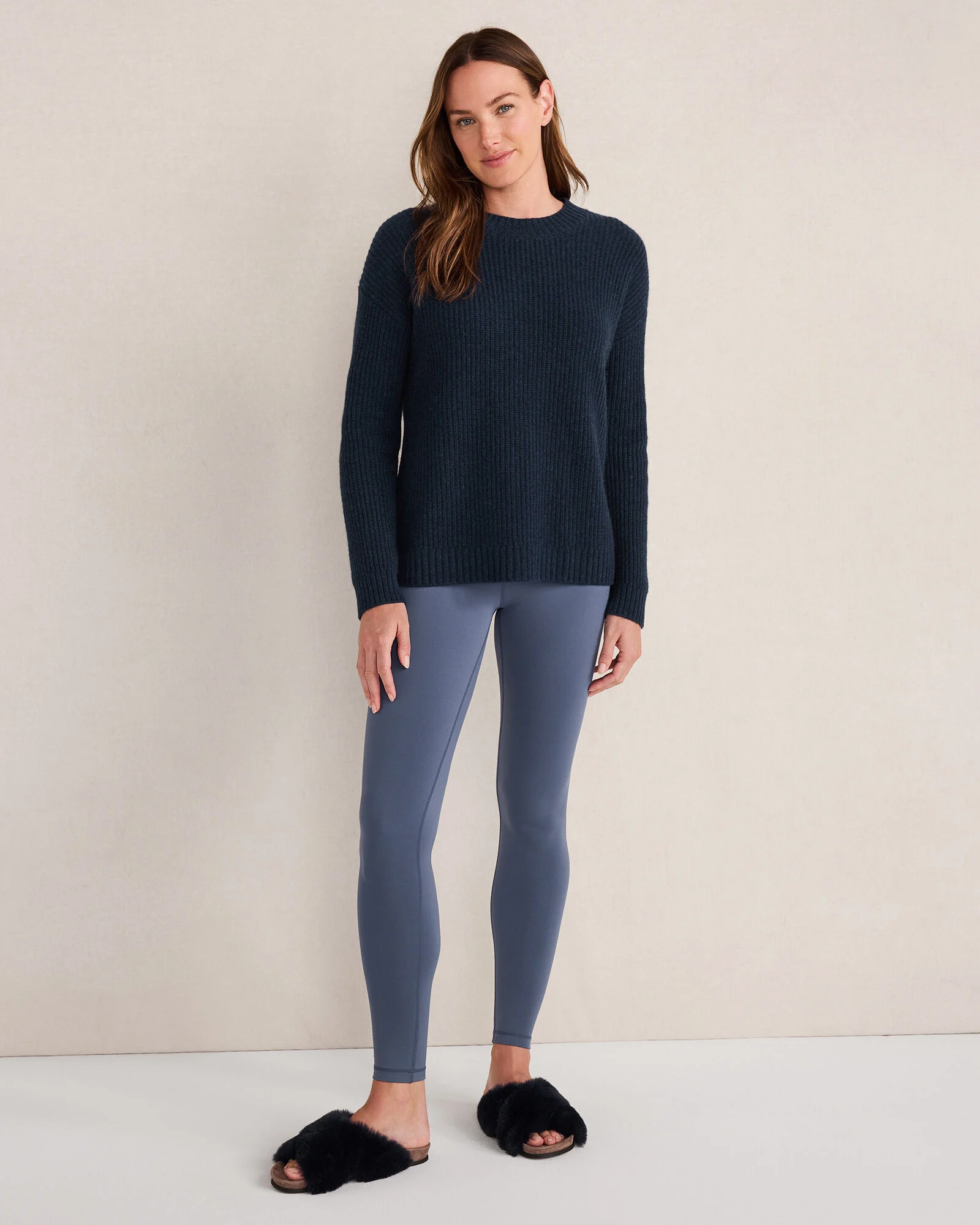 Cashmere Shaker Stitch Crewneck Sweater