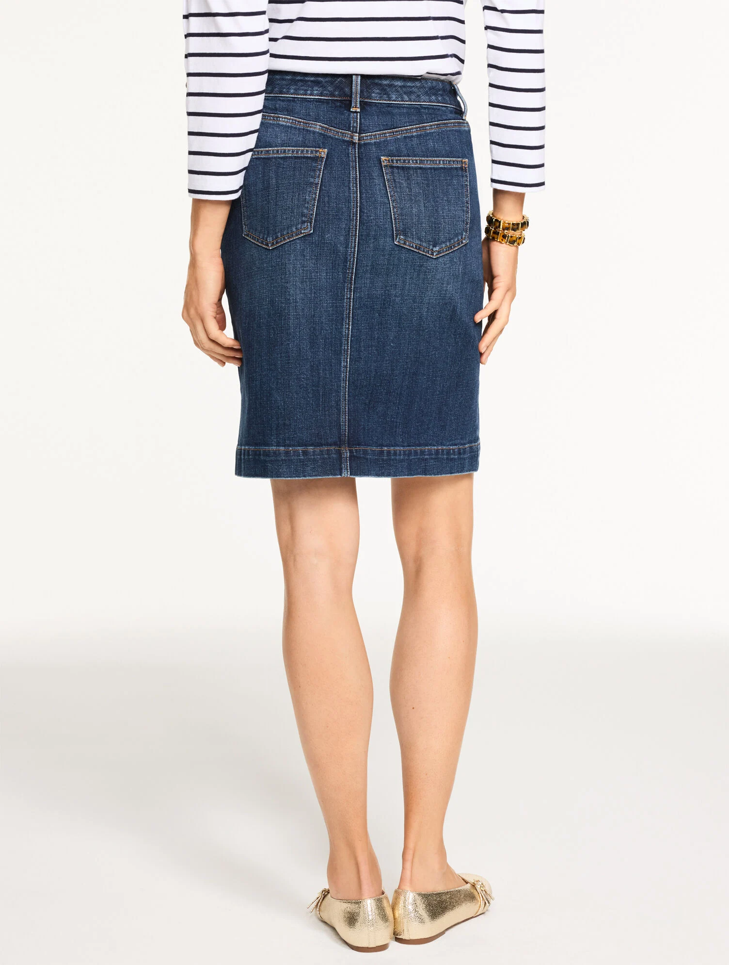 Denim A-Line Skirt - Adelaide Wash