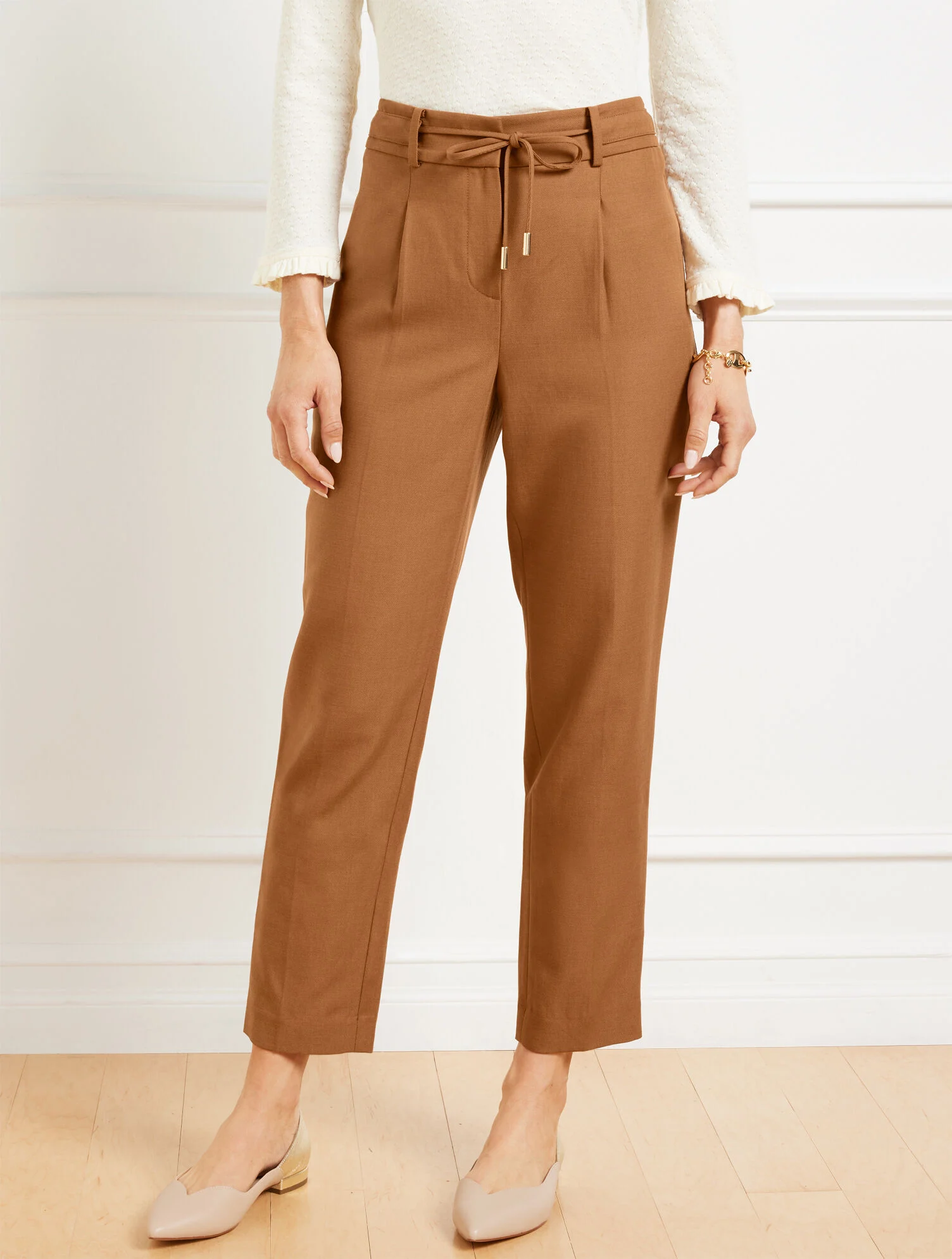 Tapered Ankle Pleated Pants