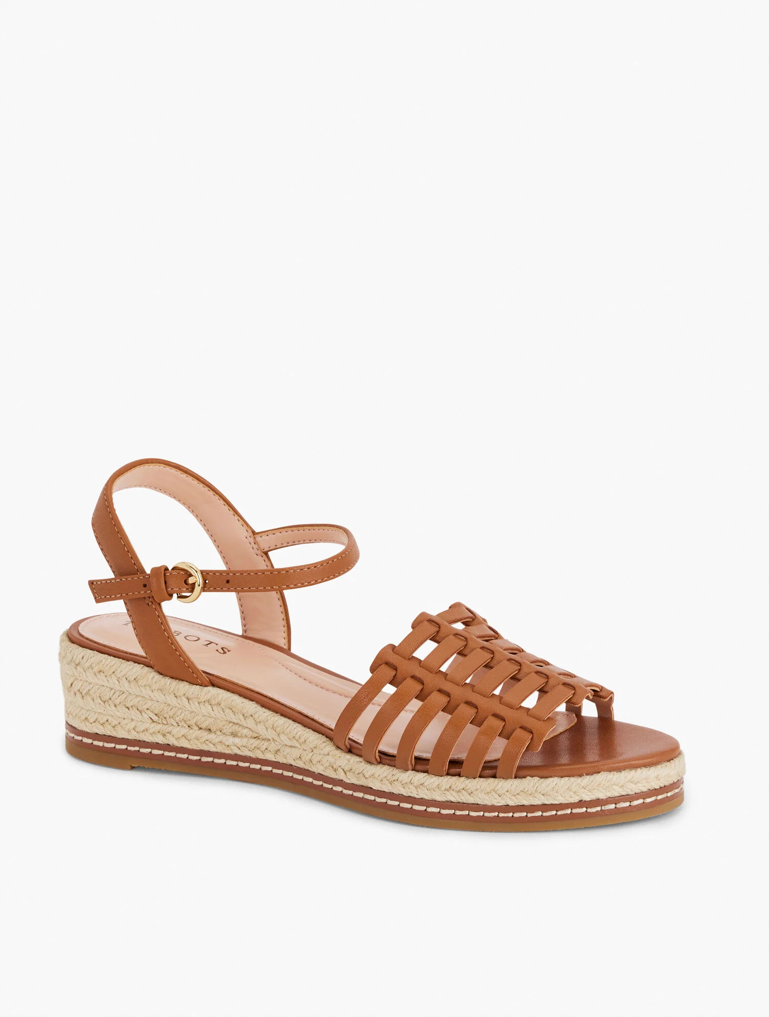 Pamela Woven Nappa Wedge Sandals