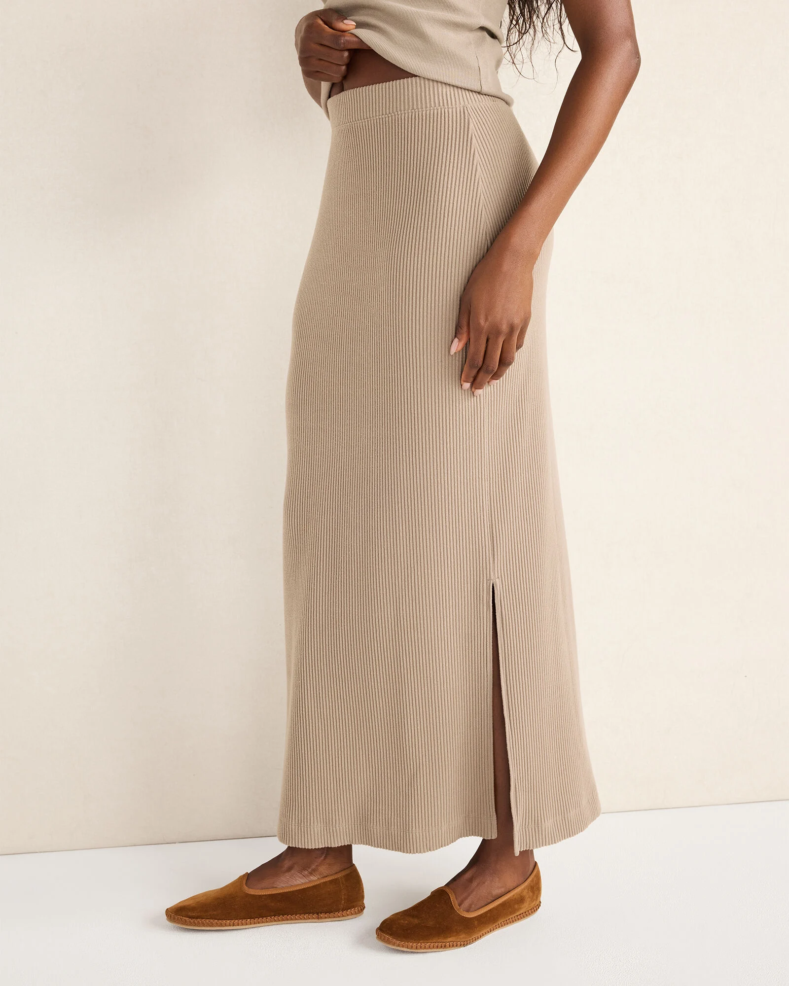 Ottoman Rib Pencil Skirt