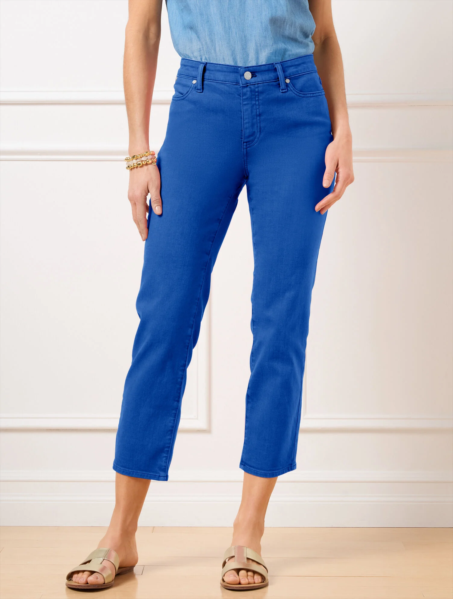 Straight Crop Jeans - Garment Dyed