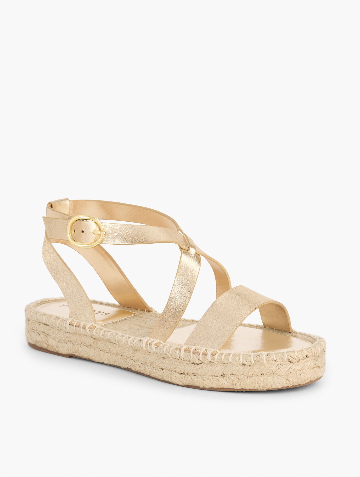 Hester Metallic Nappa Espadrille Sandals