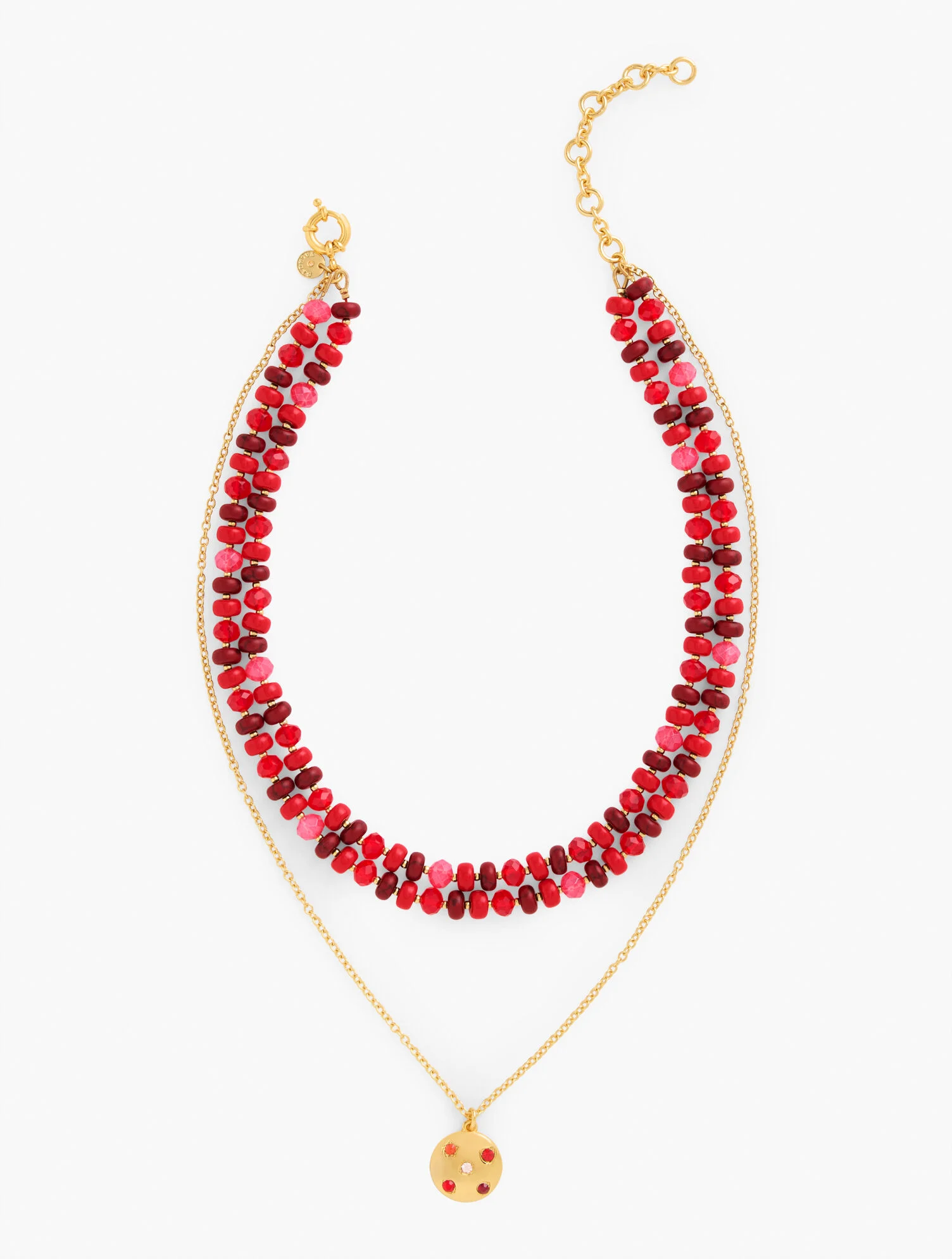 Scattered Stones & Beads Layered Necklace