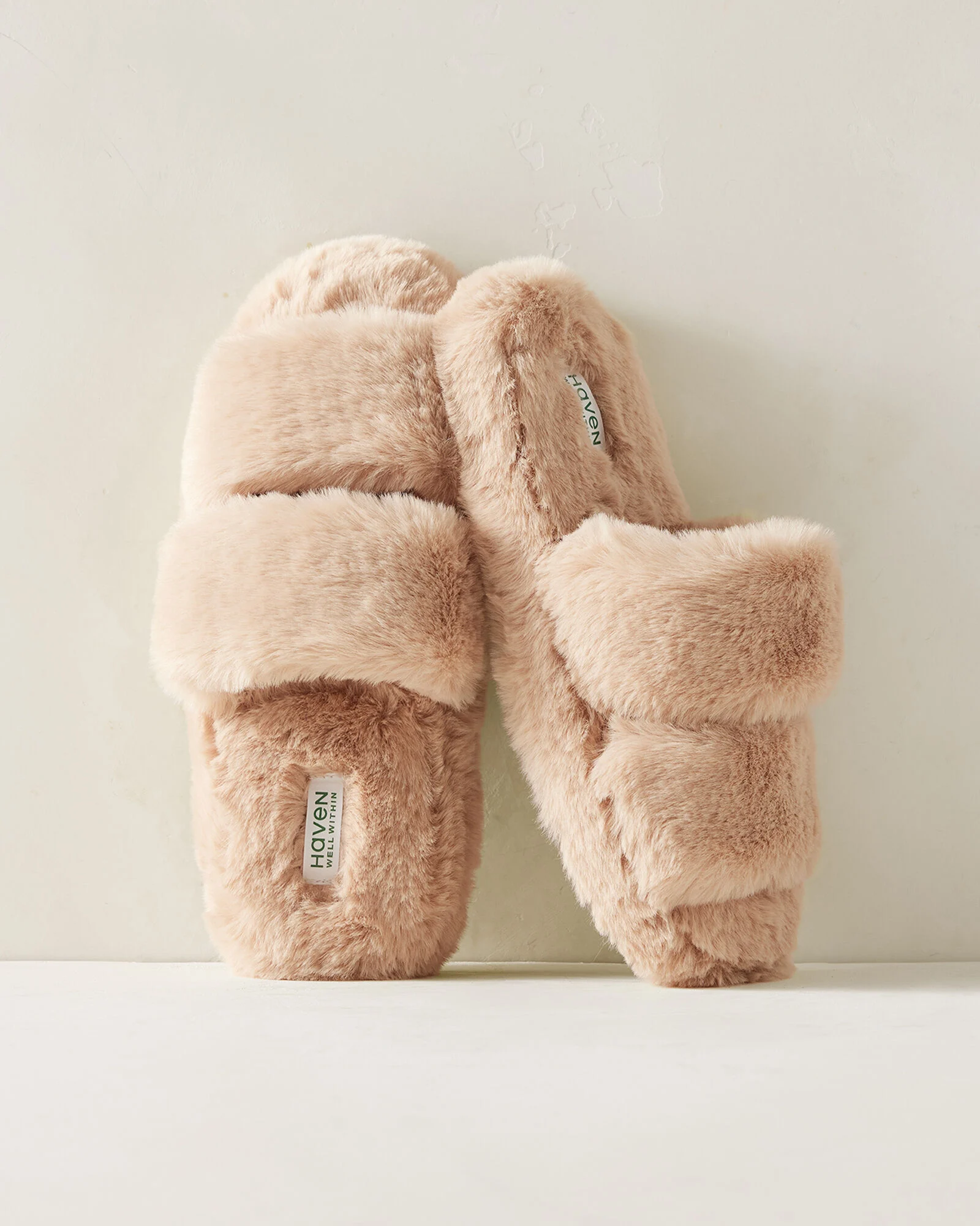 Faux Fur Banded Slippers