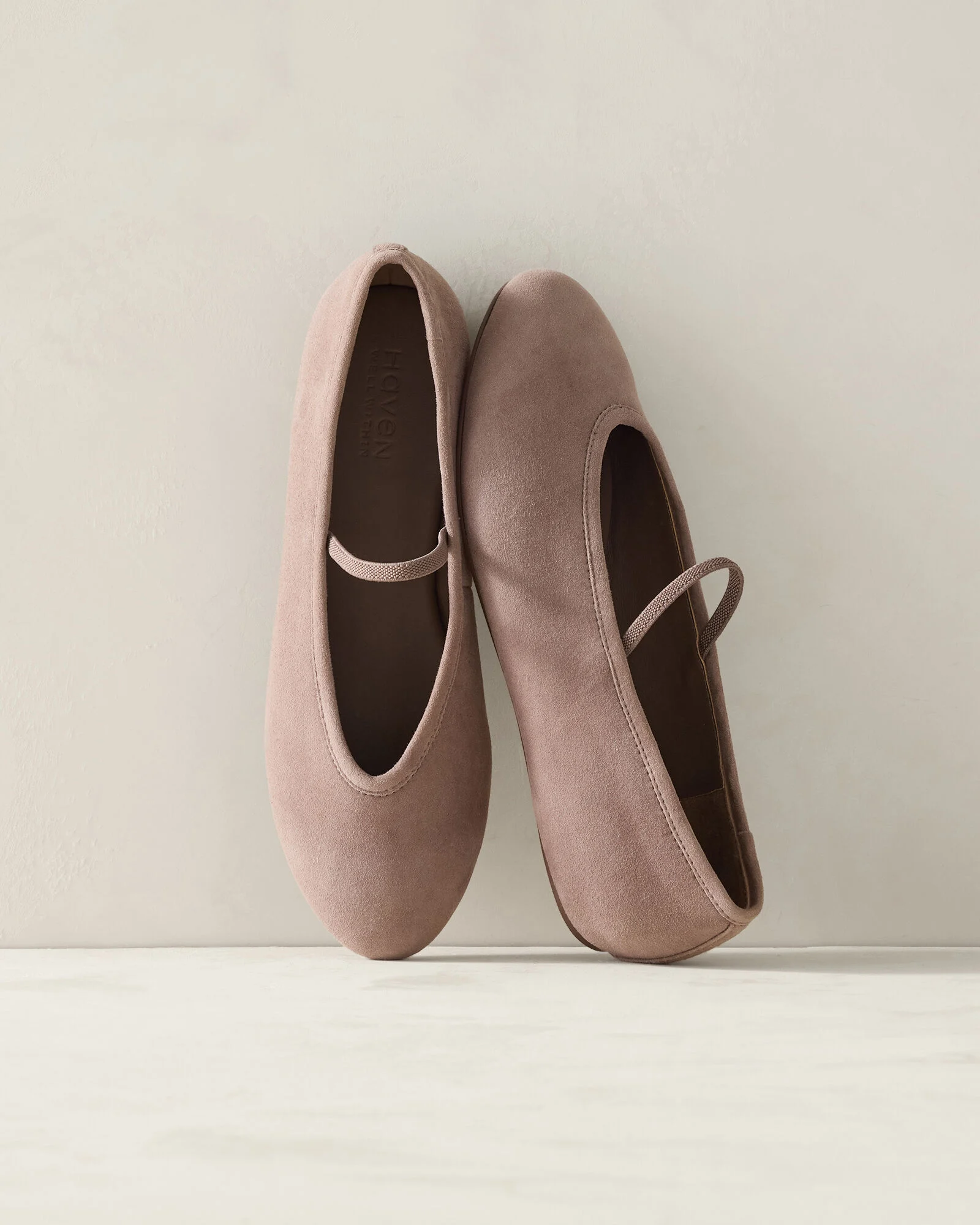 Suede Mary Jane Ballet Flats