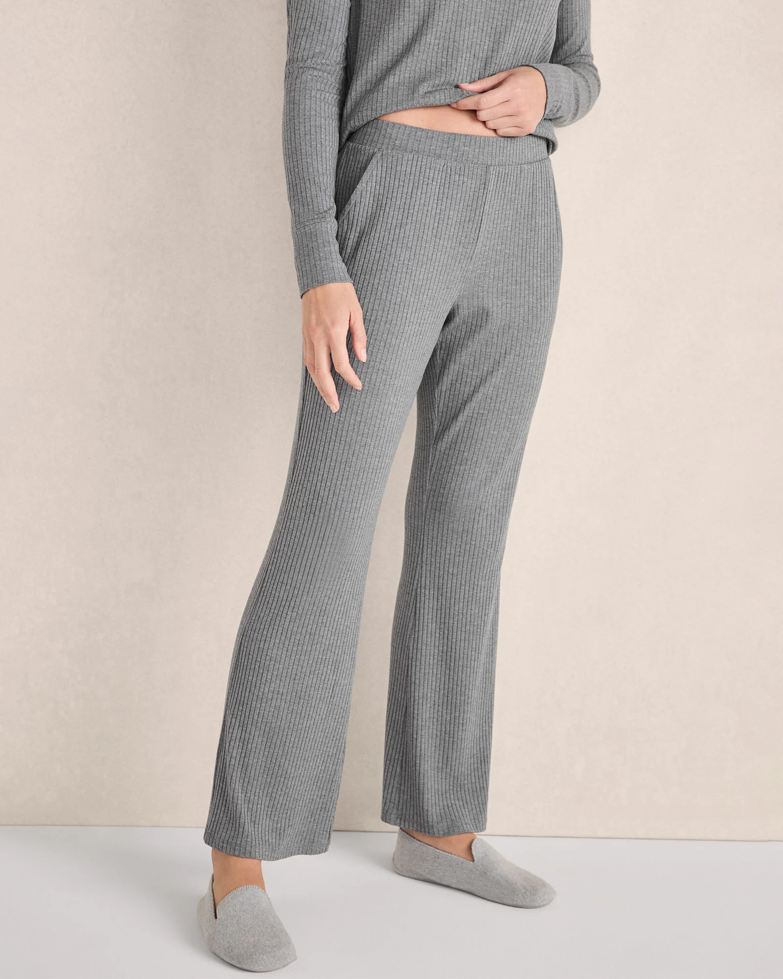 Drapey Rib Knit Pants