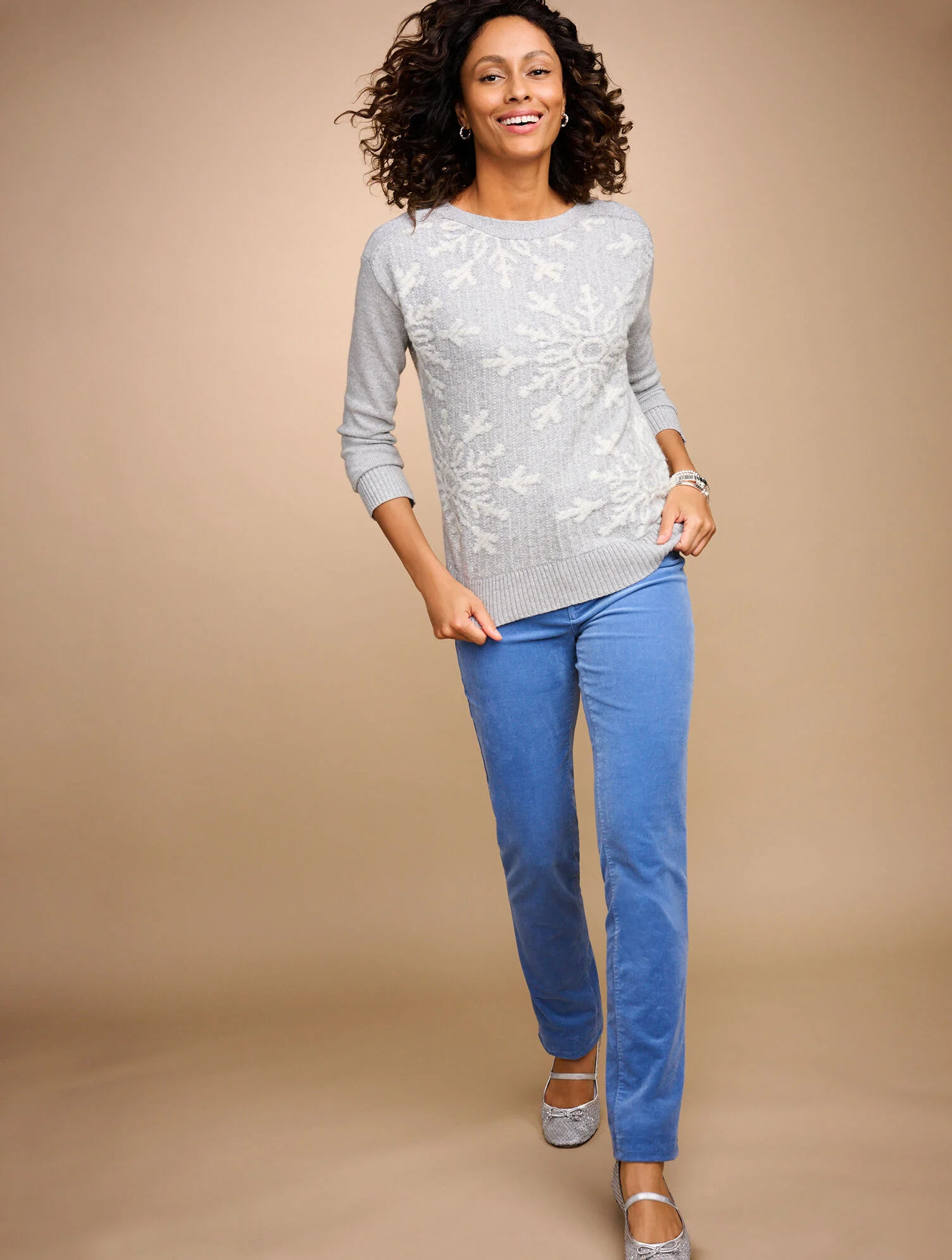 Straight Leg Stretch Corduroy Pants