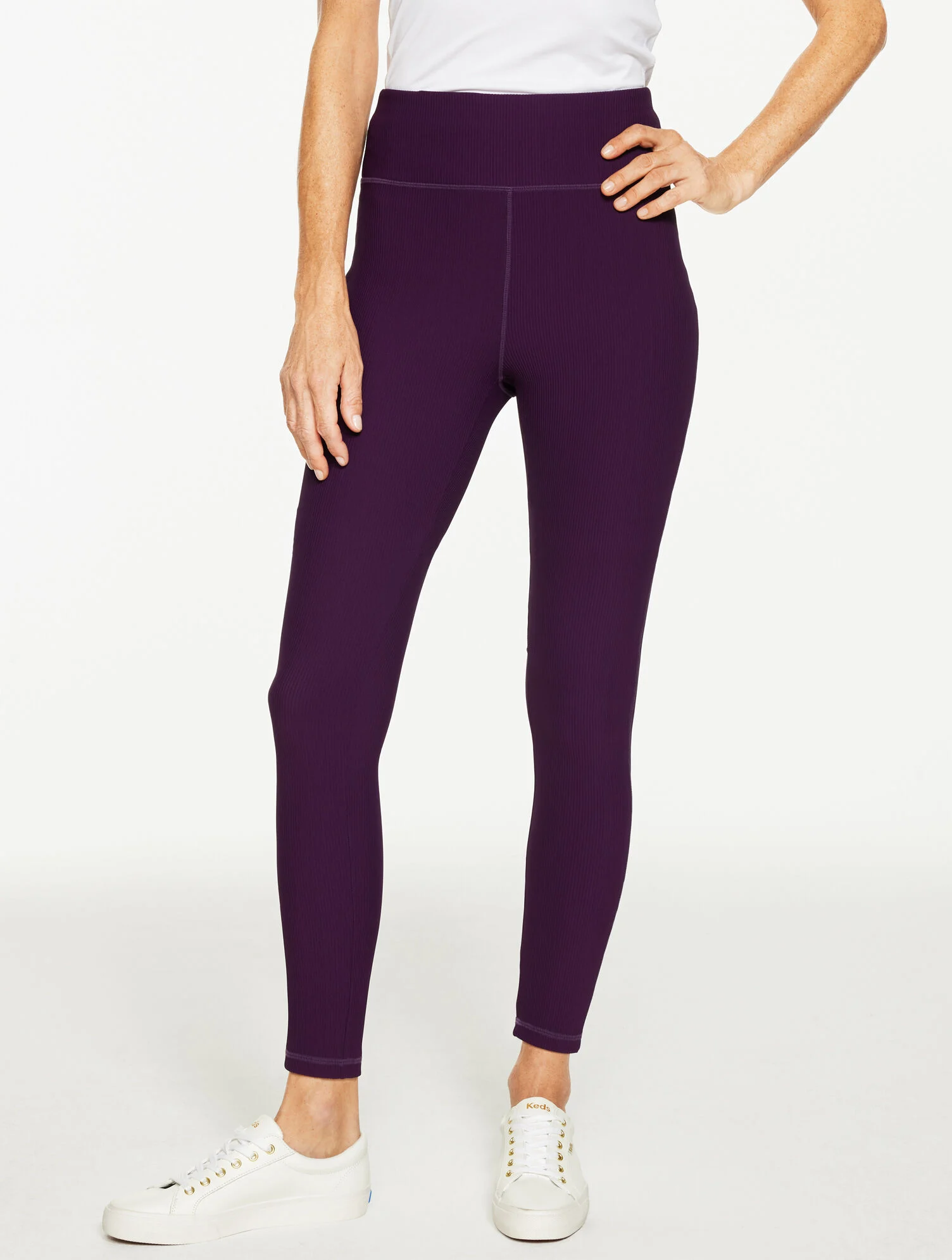 Soft Stretch Ribbed High Waist Leggings