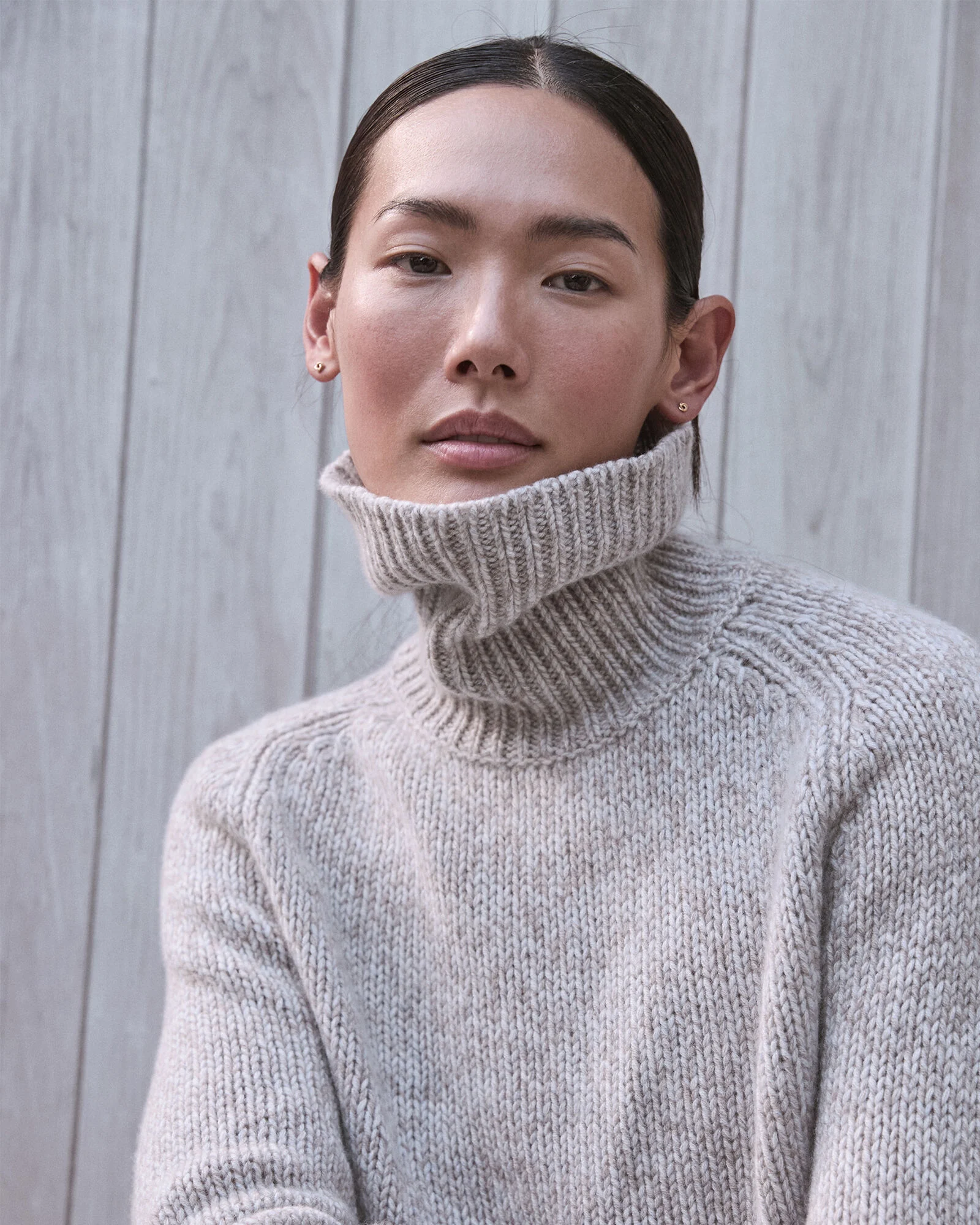 Marled Cashmere Cocoon Crewneck Sweater