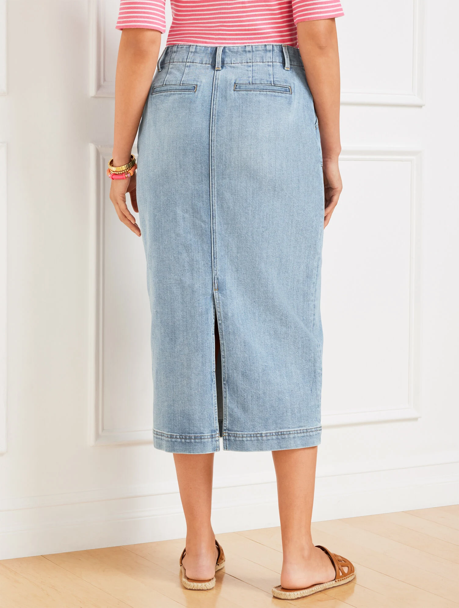 Denim Midi Skirt - Cornelia Wash