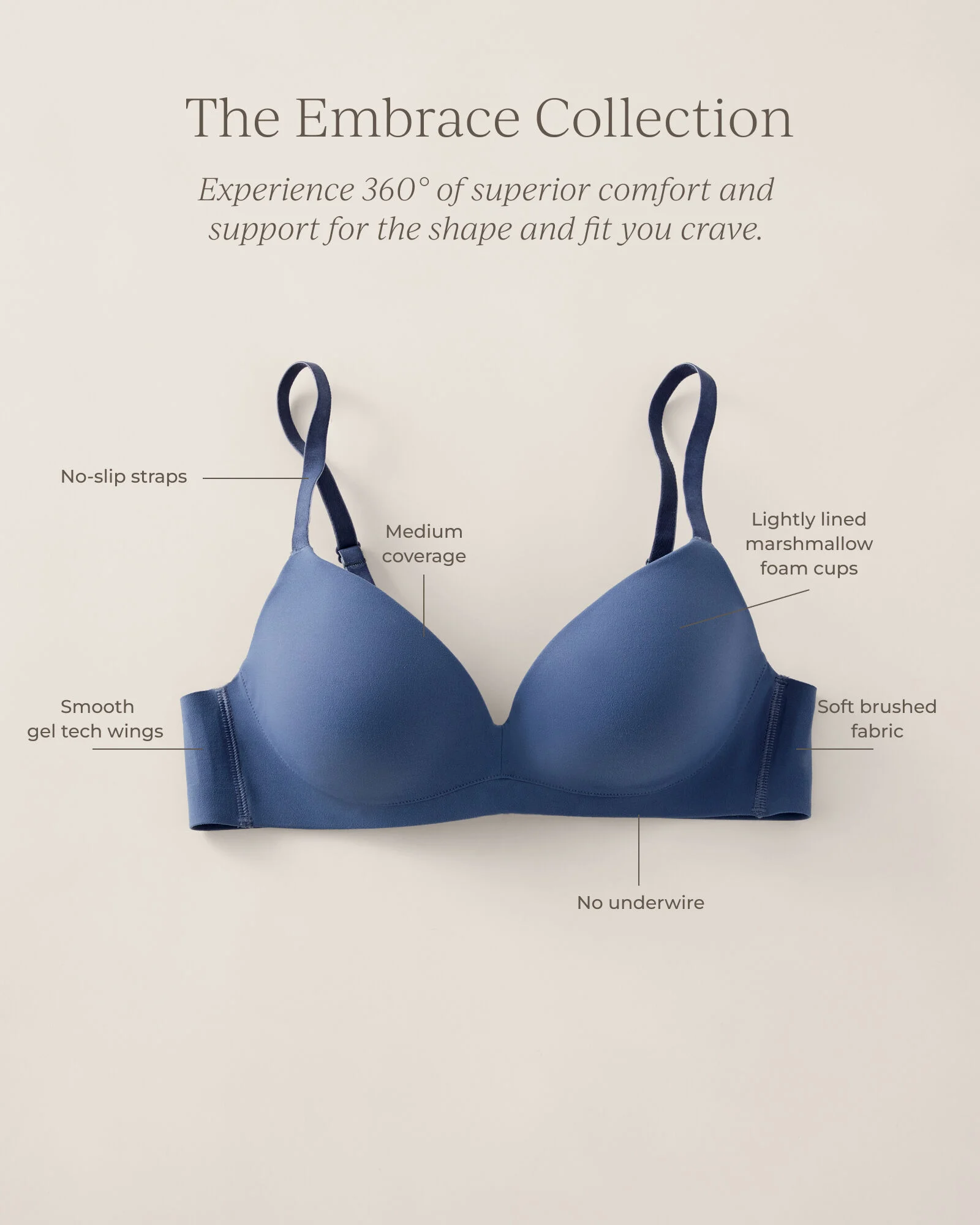 Embrace Lightly-Lined No-Wire T-Shirt Bra