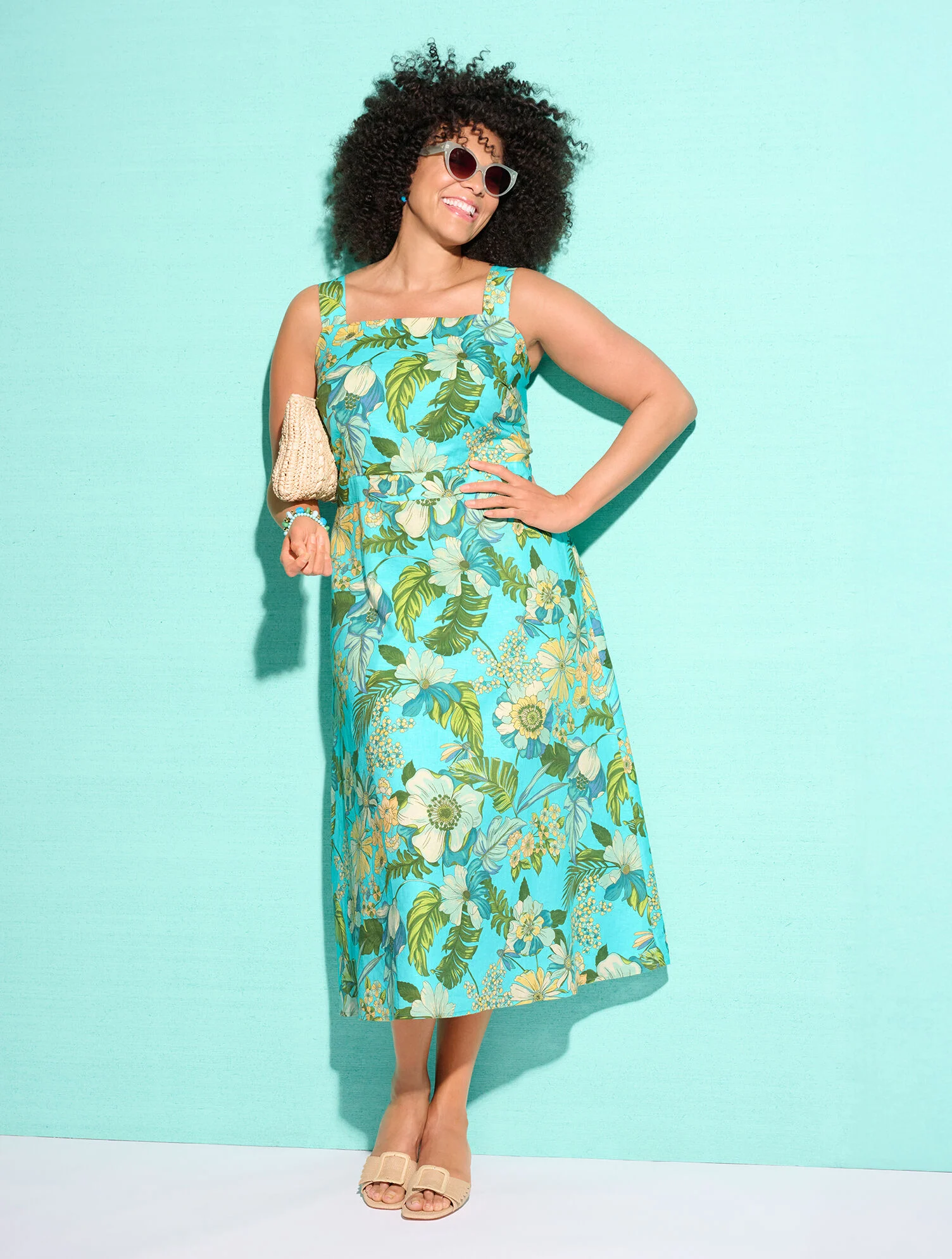 Viv Buckle Raffia Slides