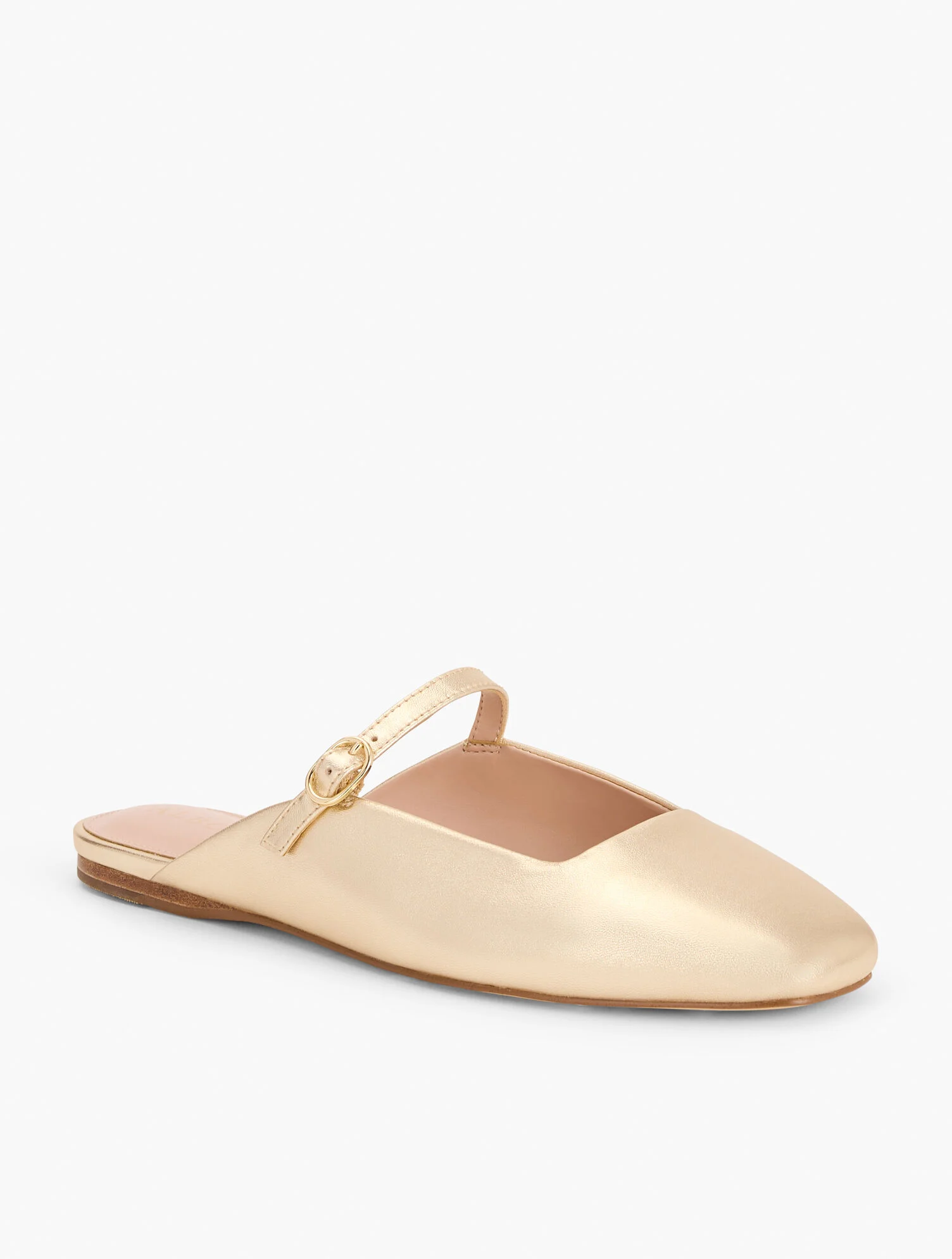 Sloan Mary Jane Metallic Leather Mules