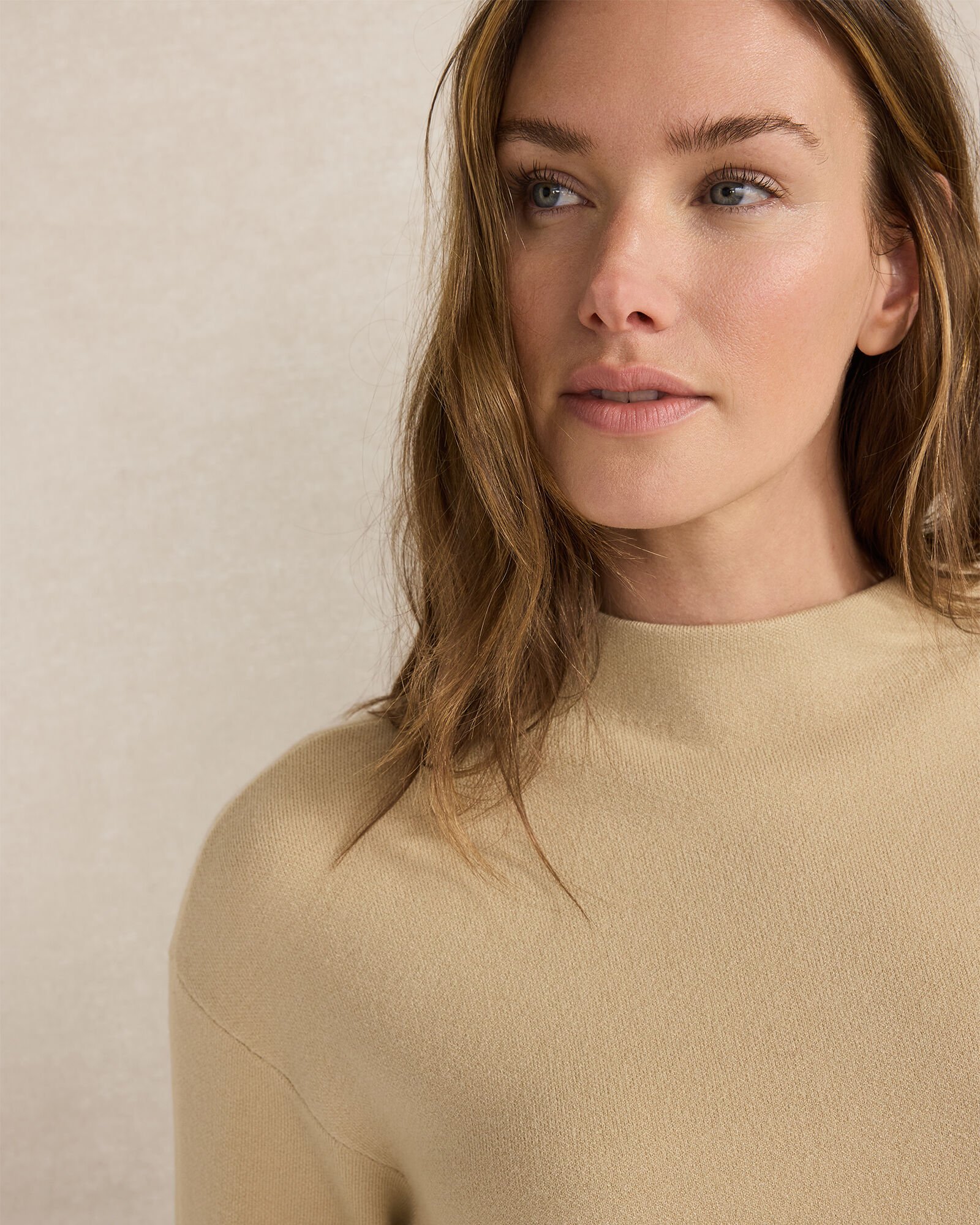 Tuxedo Stripe Funnel Neck Pullover