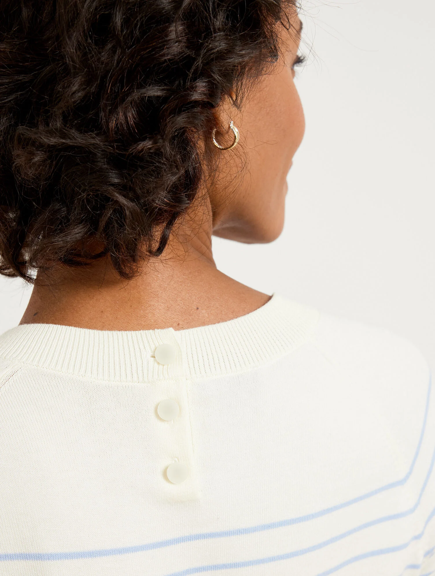 Elbow Sleeve Pullover - Variegated Breton