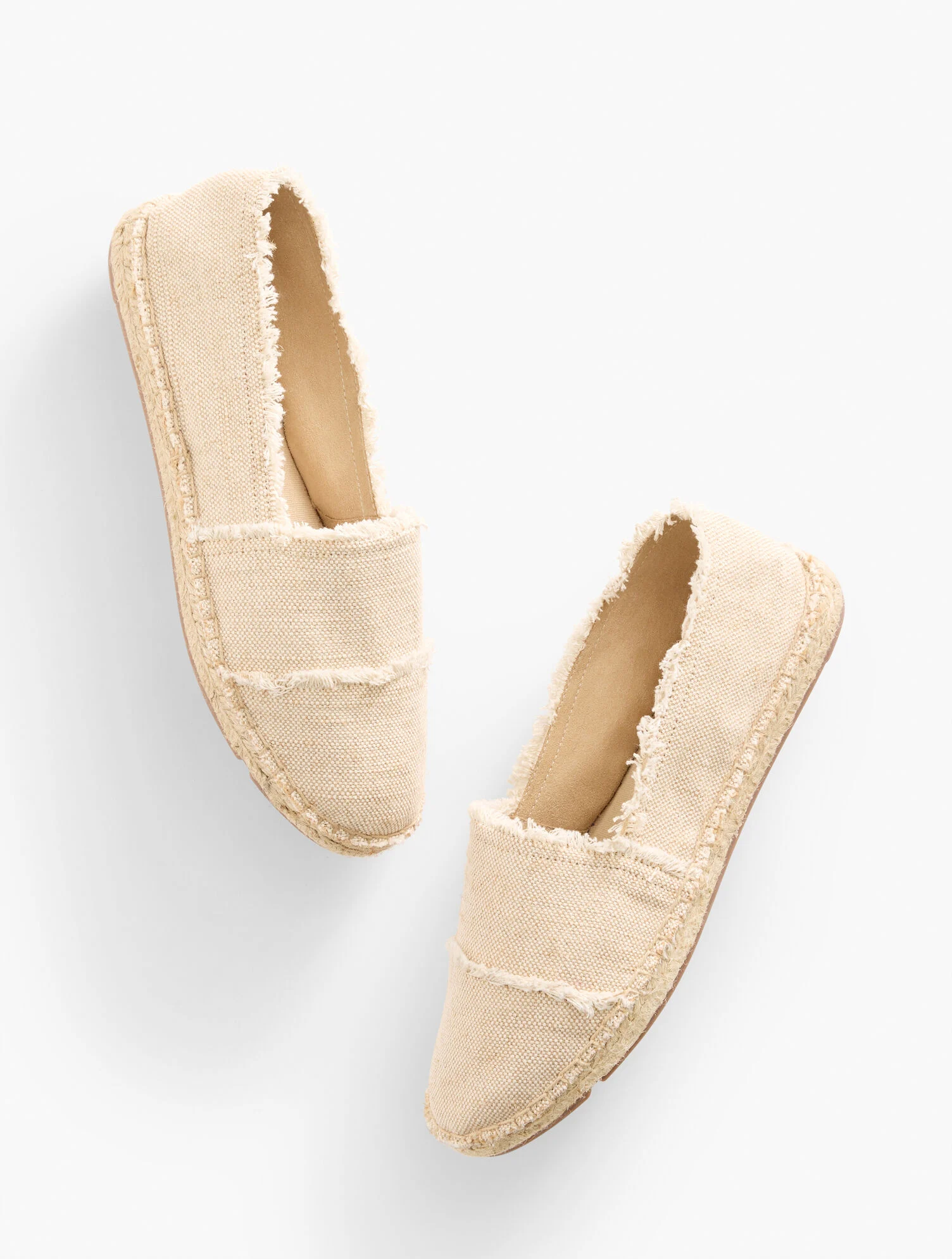 Izzy Frayed Metallic Espadrille Flats