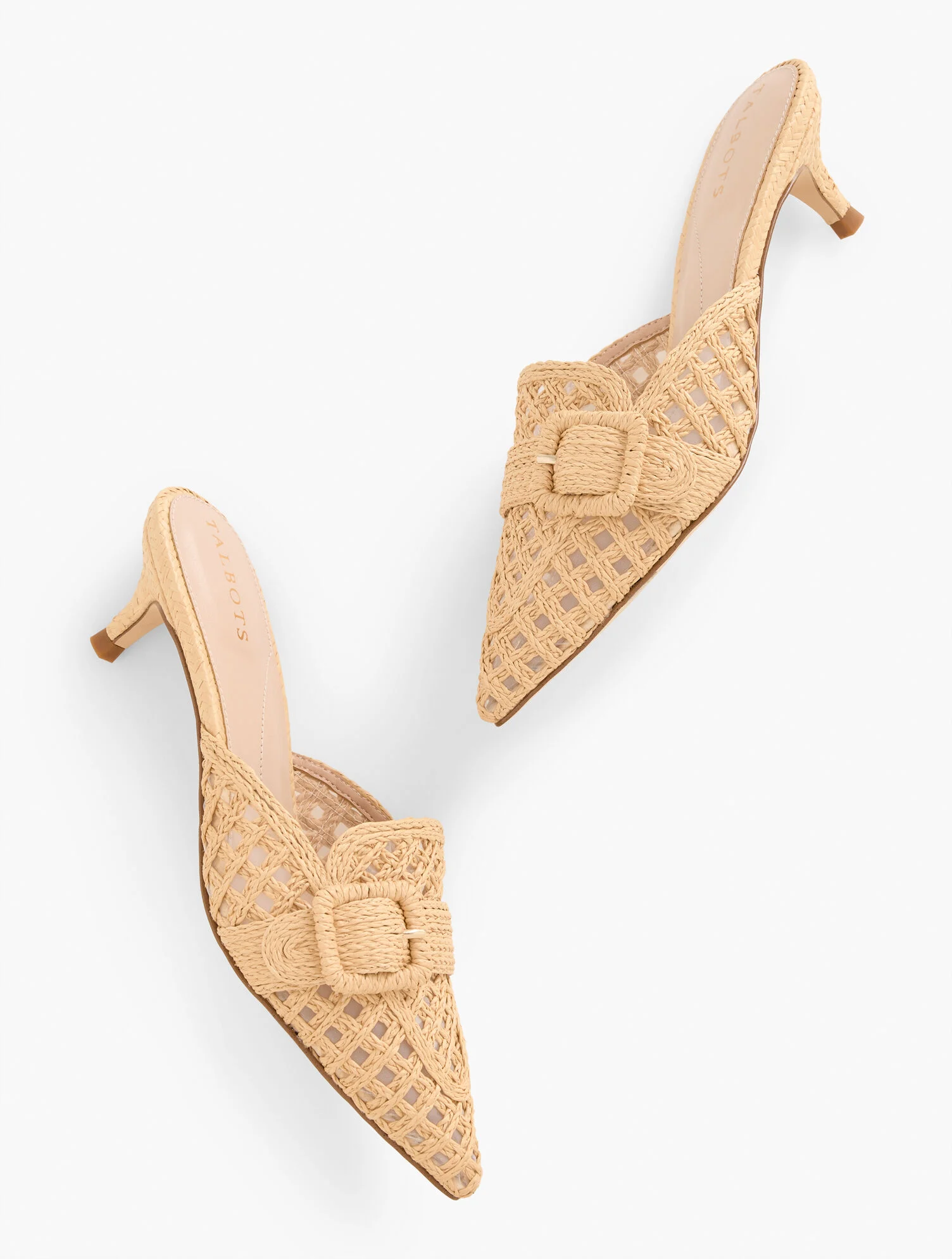 Sylvie Woven Raffia Mules