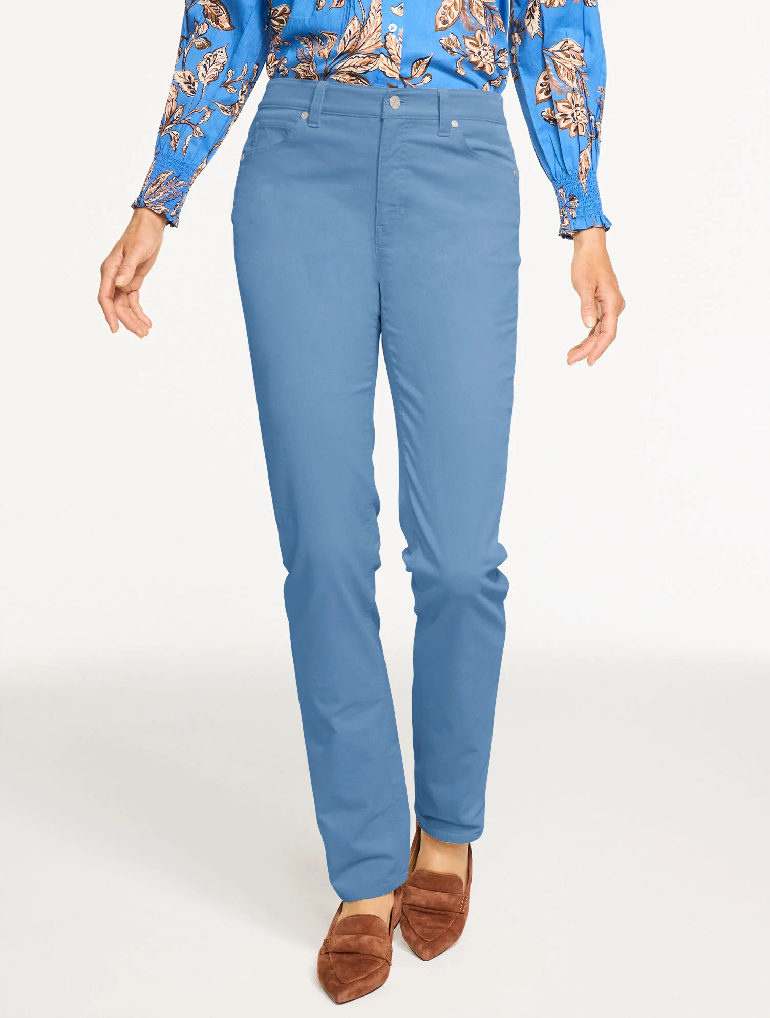 Straight Leg Stretch Corduroy Pants - Curvy Fit