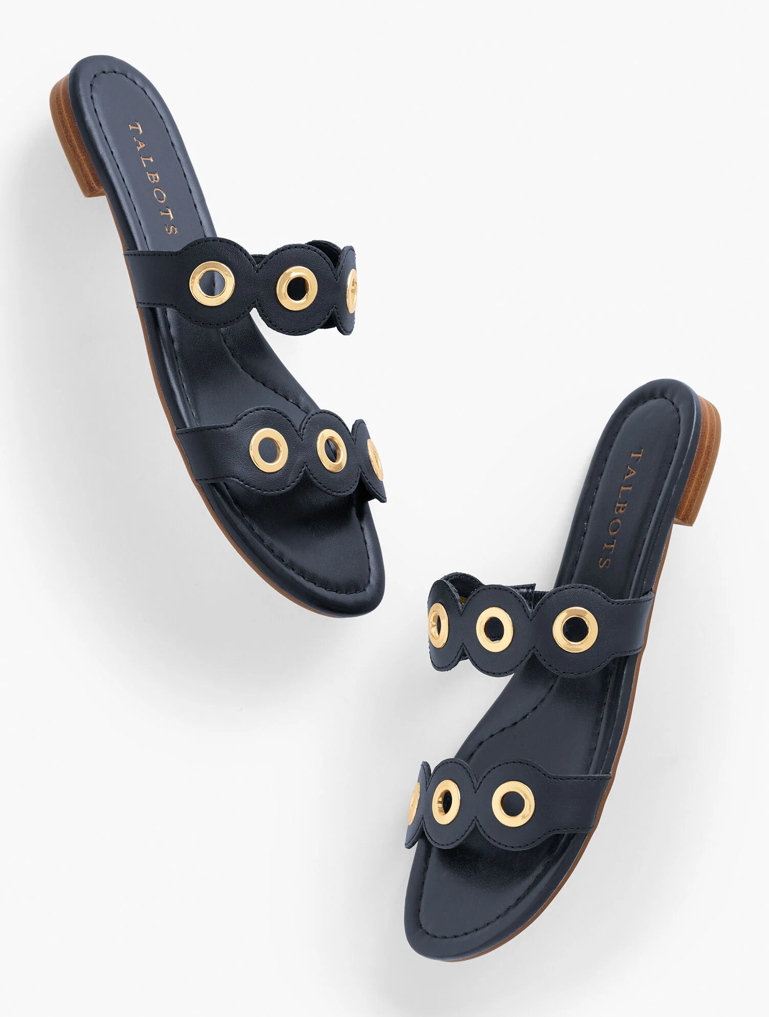 Camy Eyelet Nappa Slides