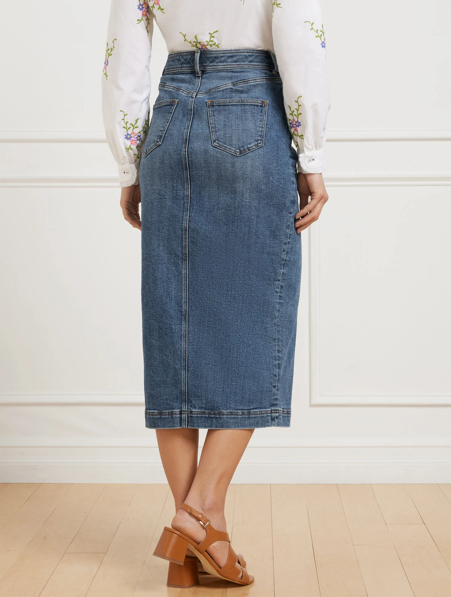 Denim Midi Skirt - Catalina Wash