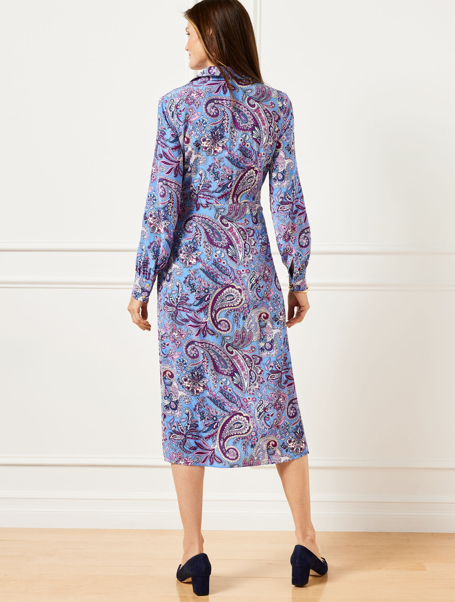 Wrap Shift Dress - Blooming Paisley