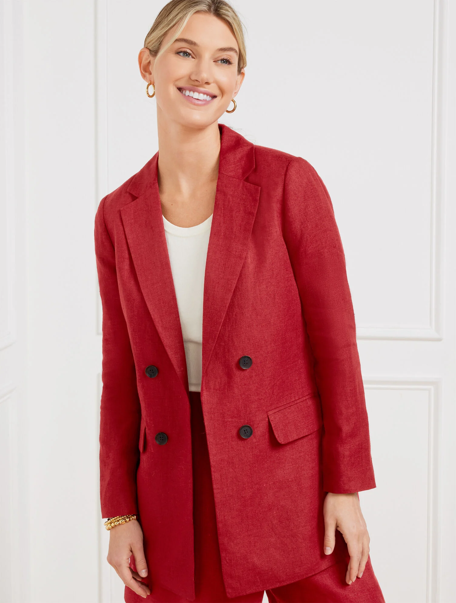 No Close Linen Blazer