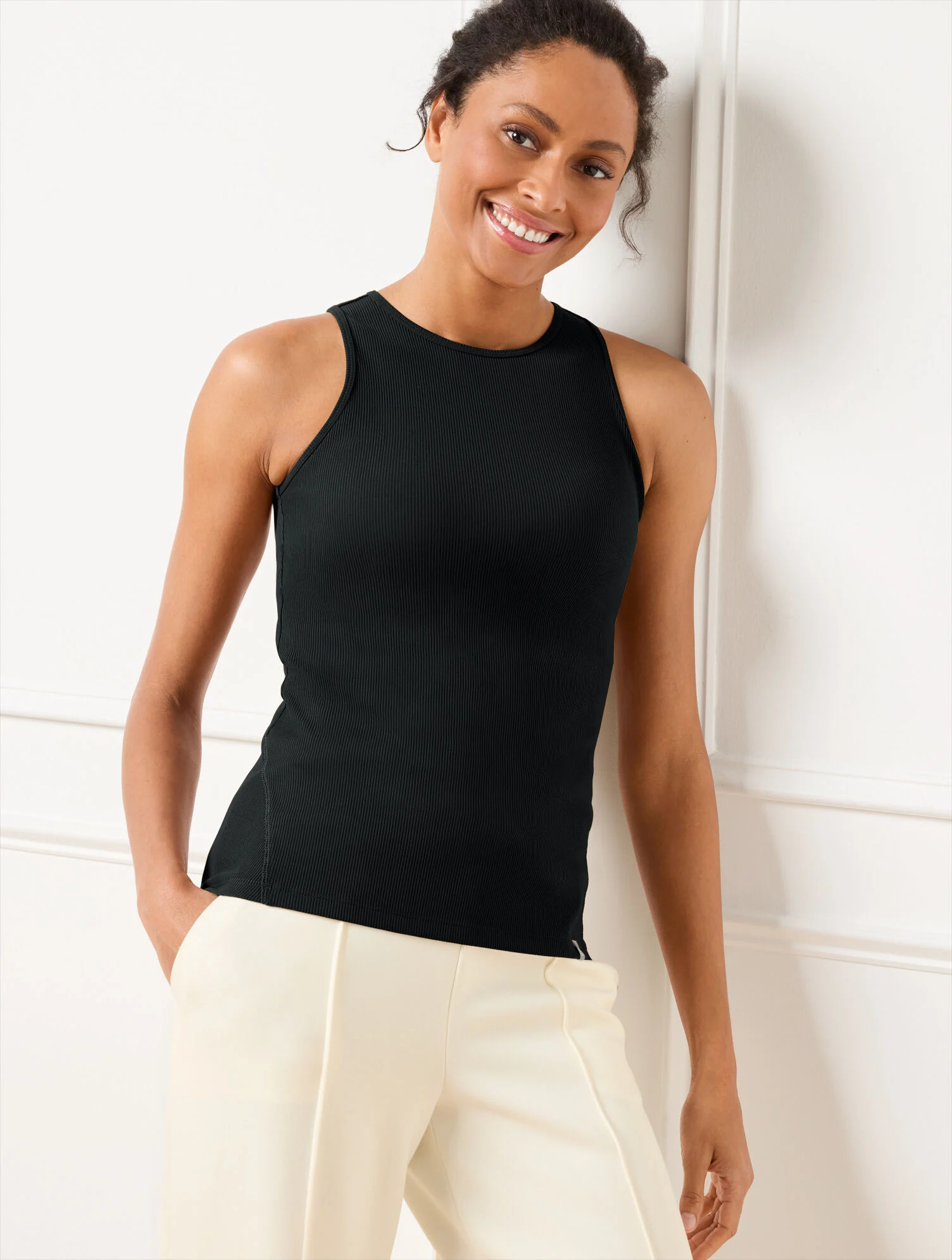 Contour Stretch Ribbed Tank
