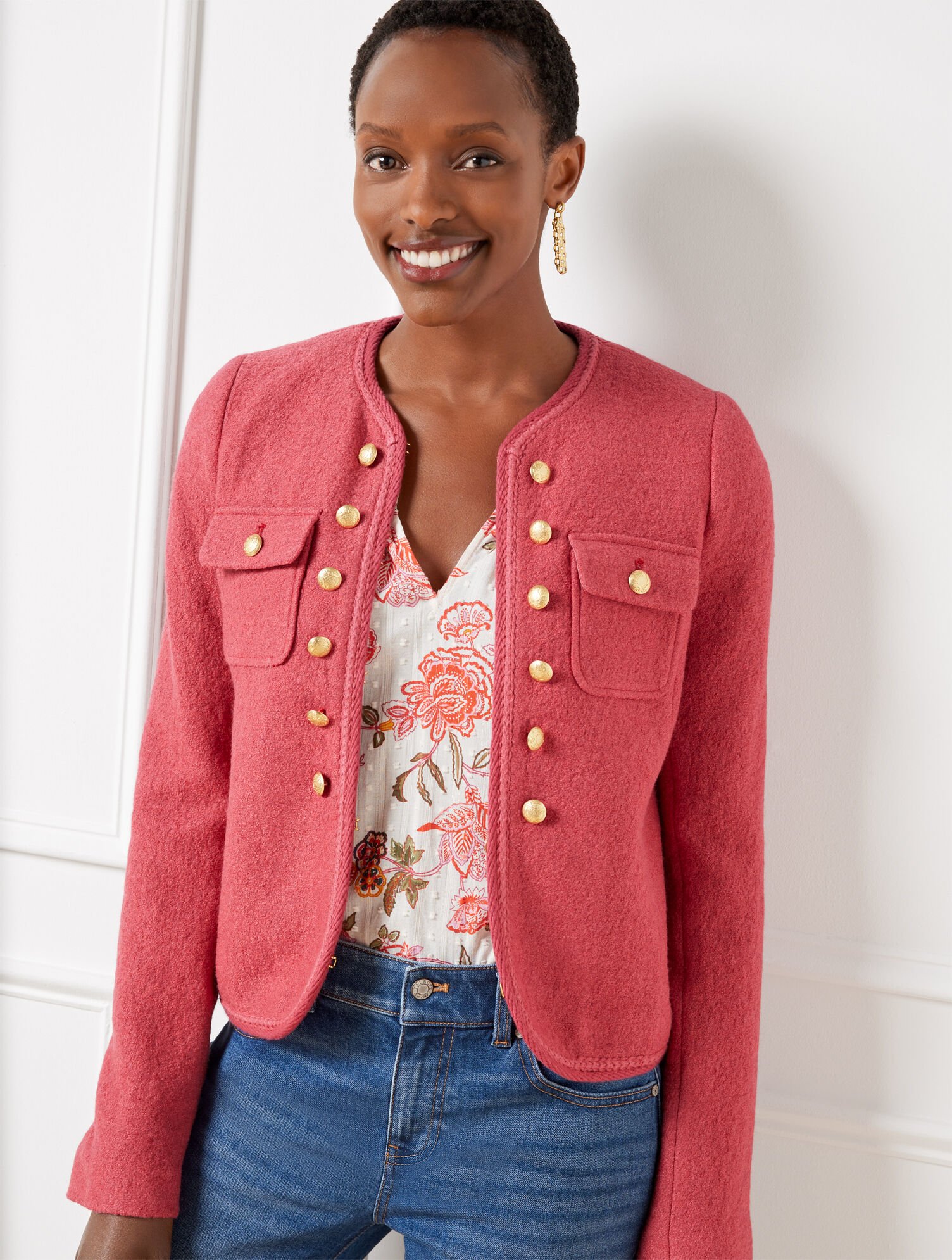 Berkshire Wool Blend Crop Jacket