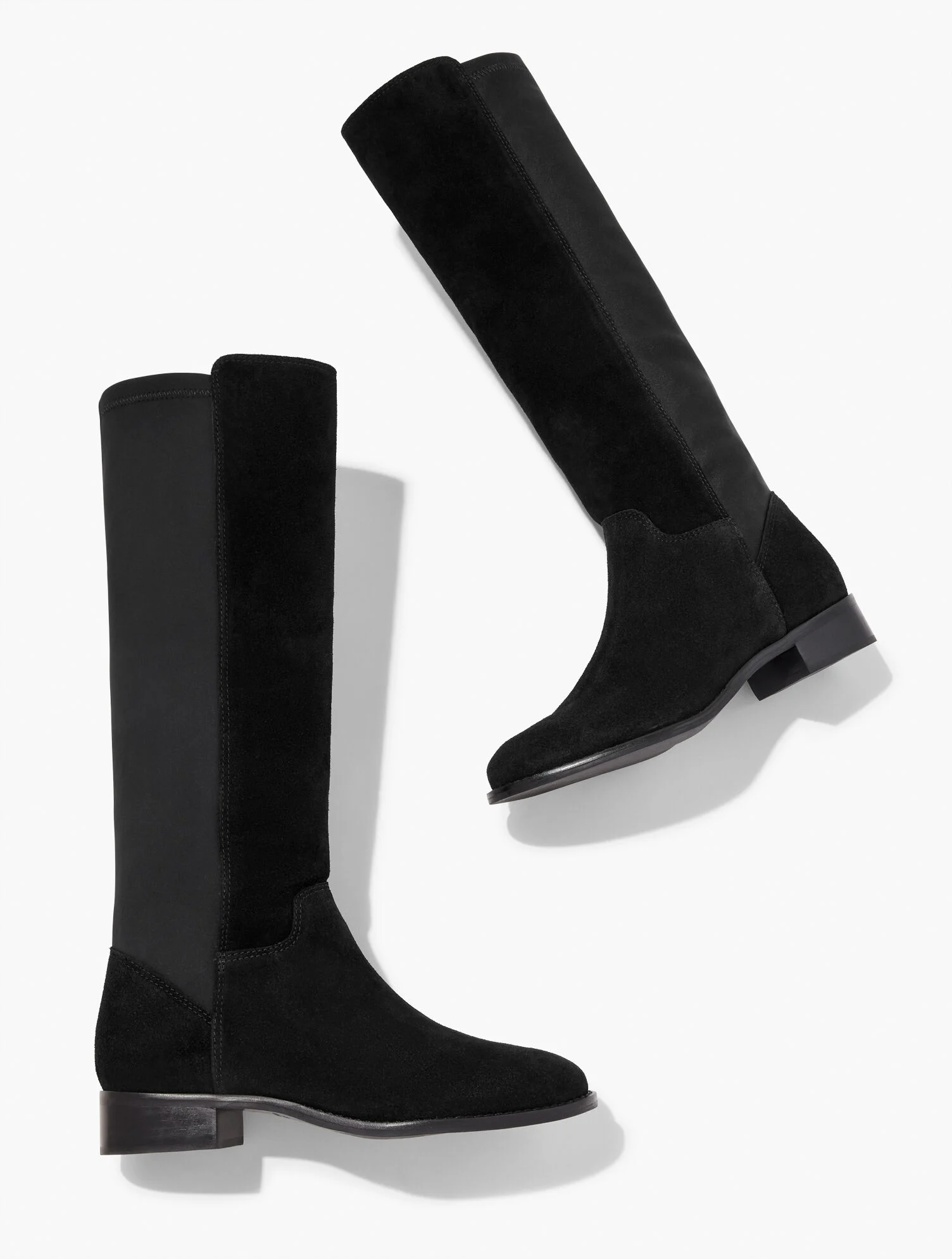 Tish Stretch Quilted Faux Suede Tall Boots