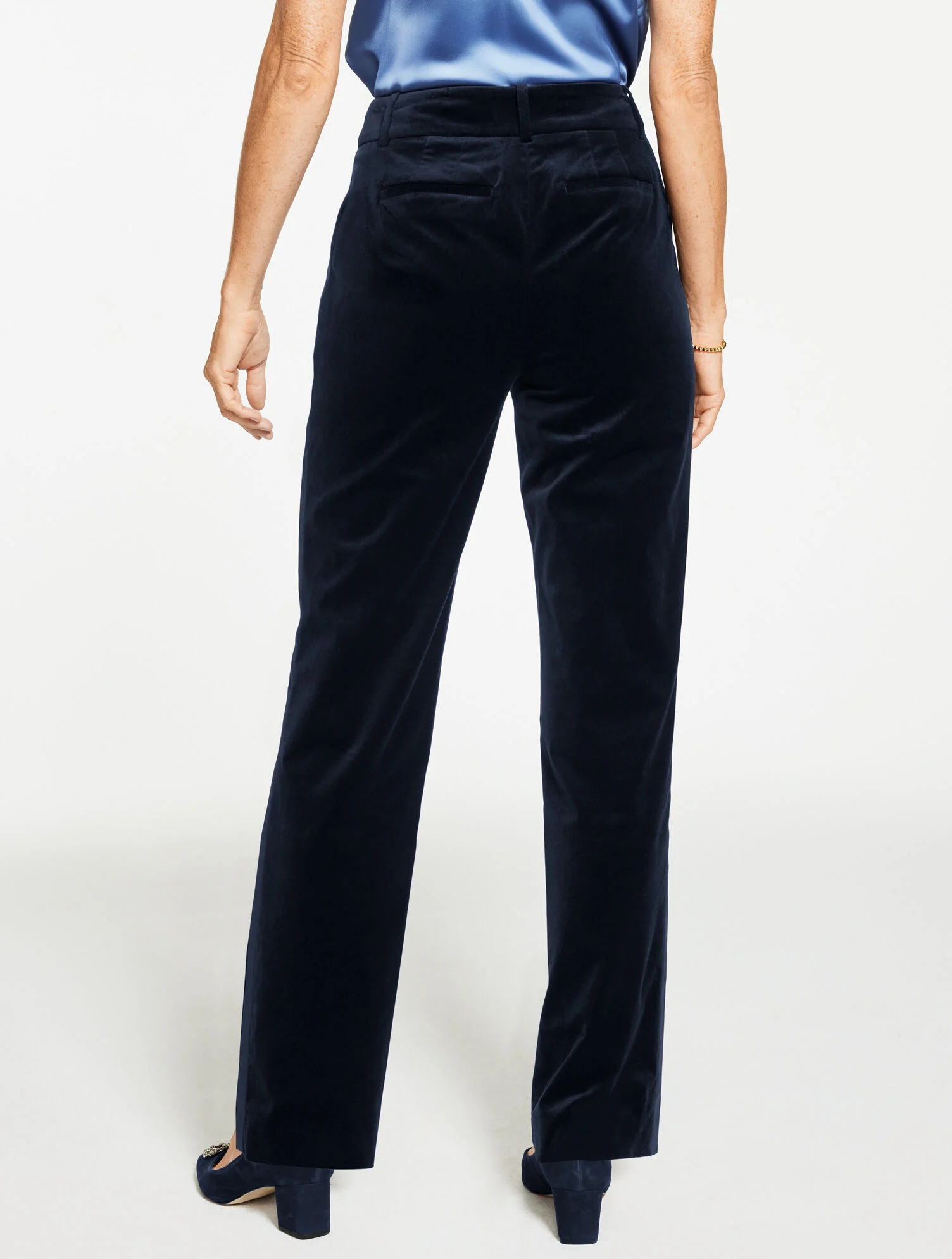 Straight Leg Velveteen Pants