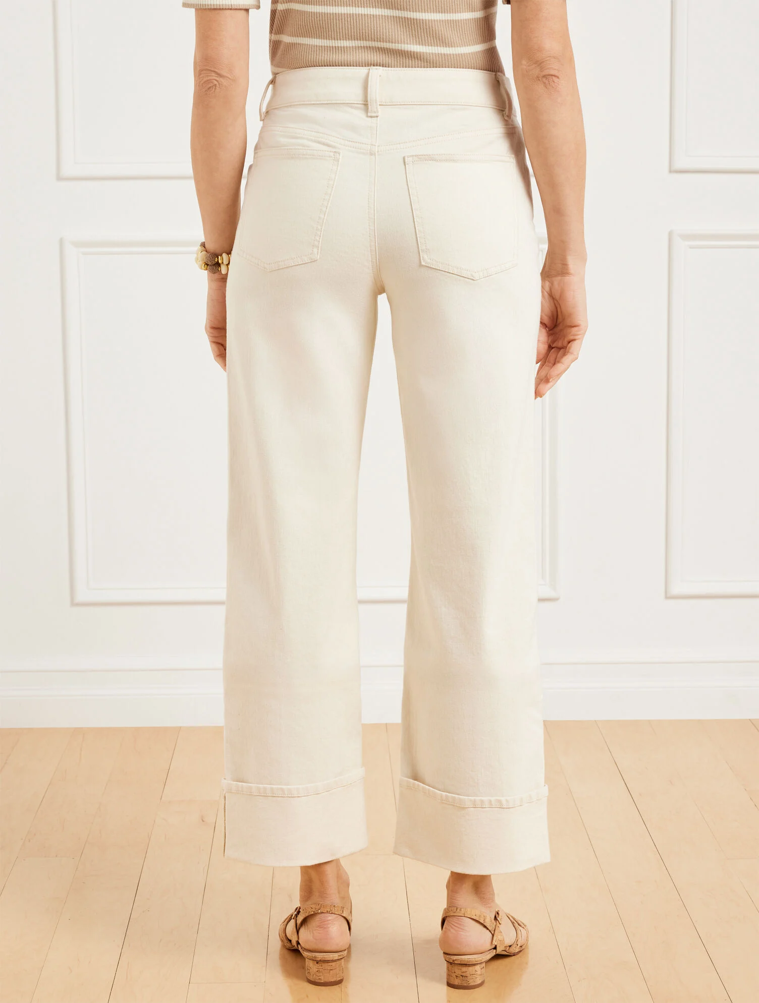 Straight Ankle Cuff Jeans