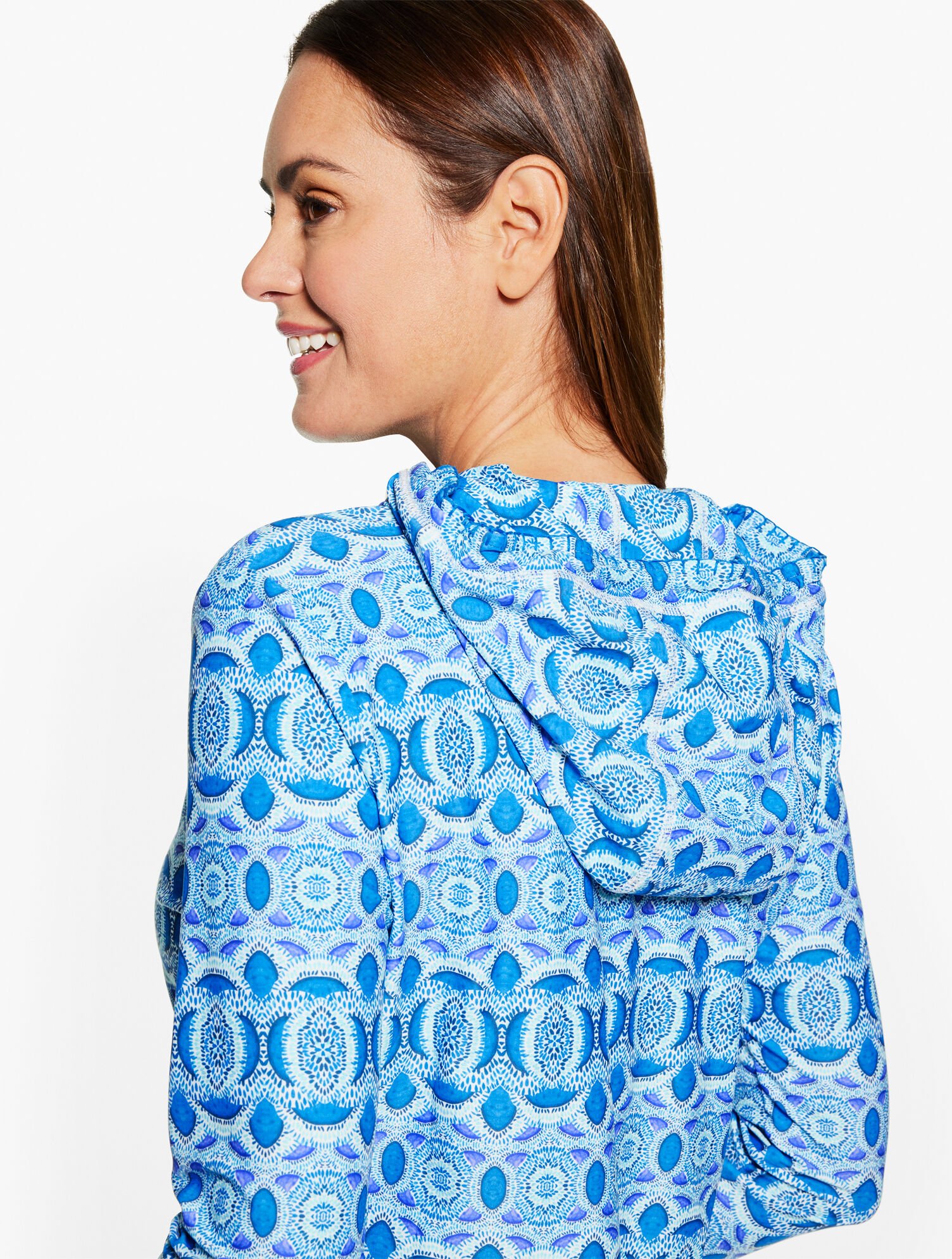 Cabana Life® Crystal Cove Hooded Cover-Up - Crystal Geo