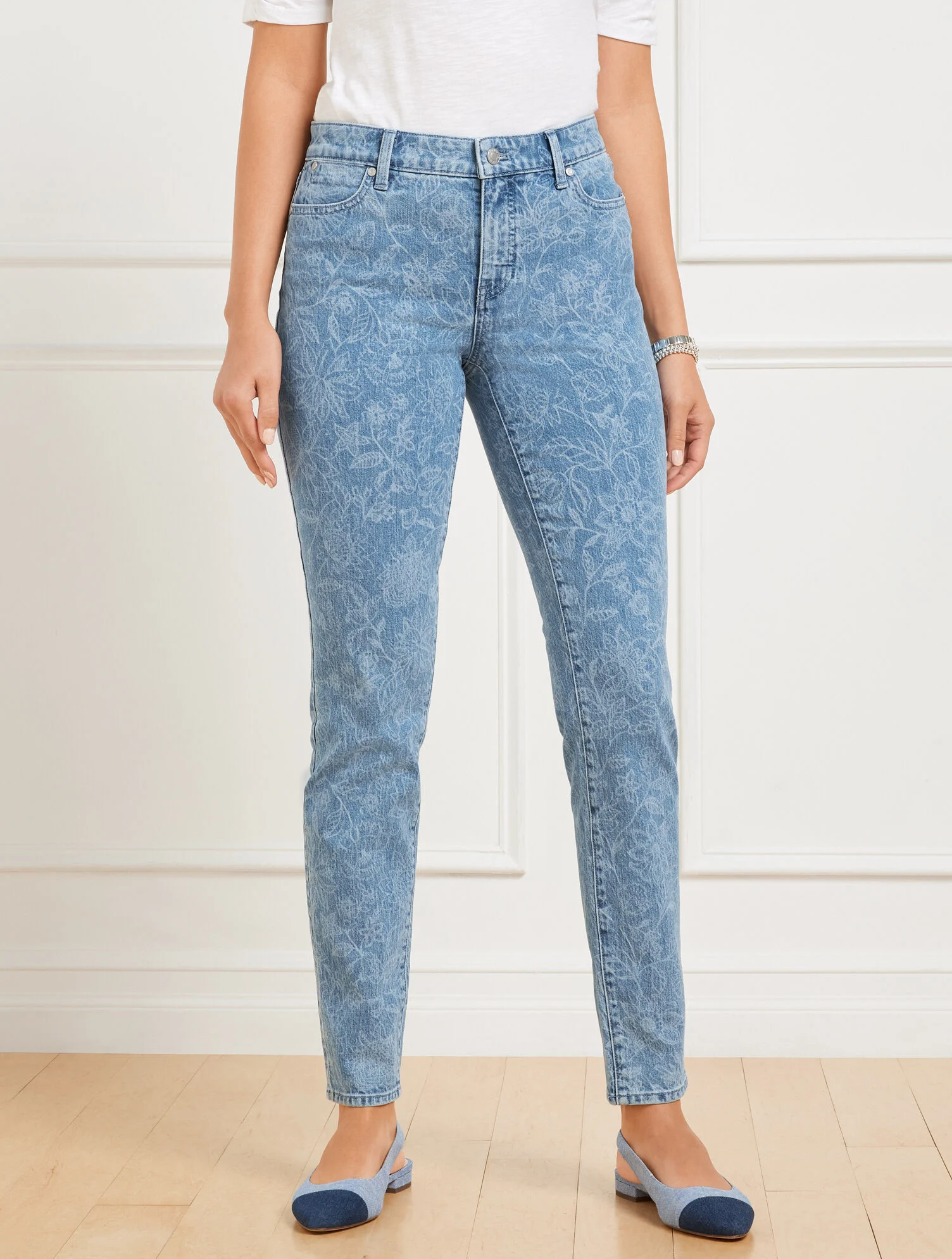 Slim Ankle Jeans - Linear Garden