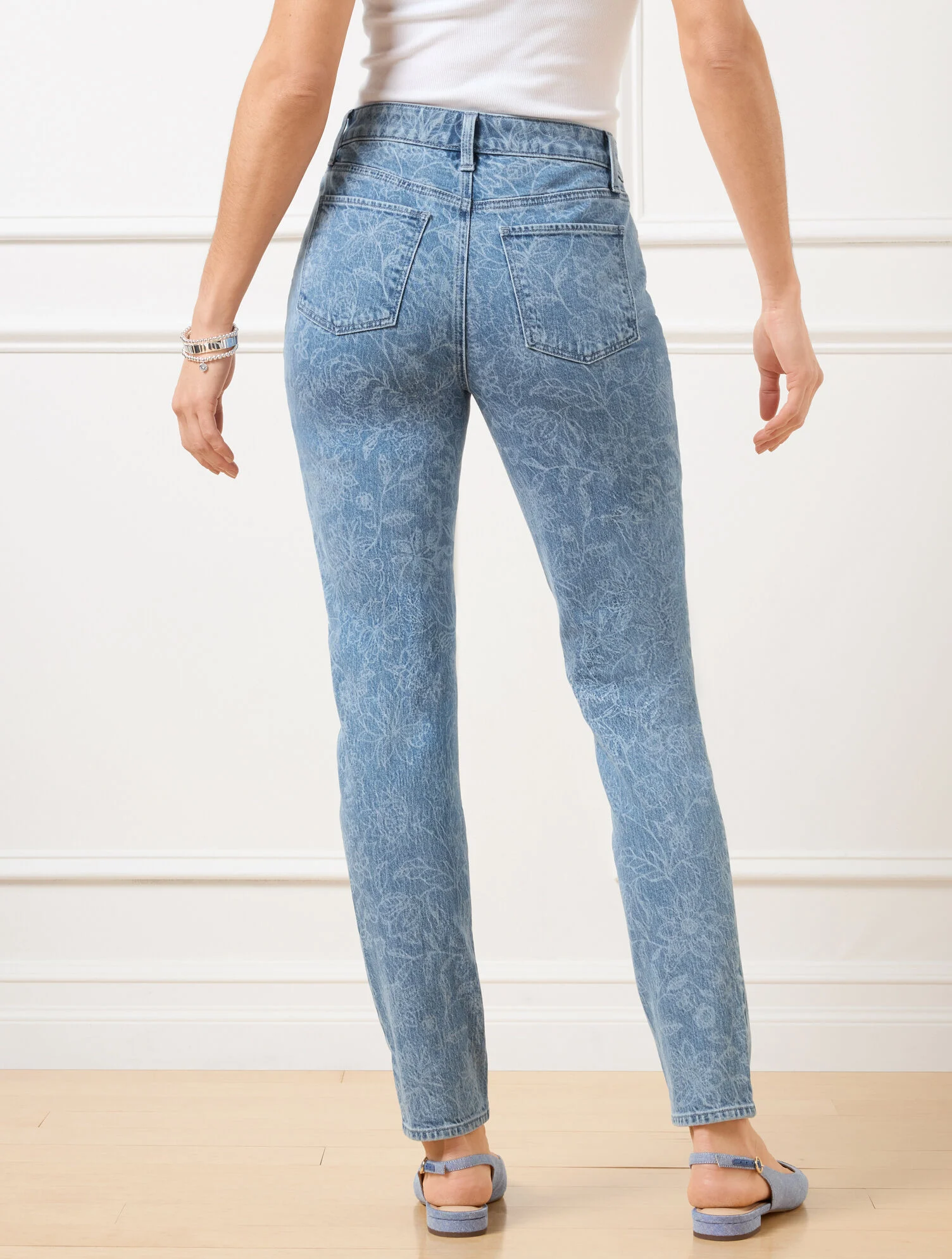 Slim Ankle Jeans - Linear Garden - Curvy Fit