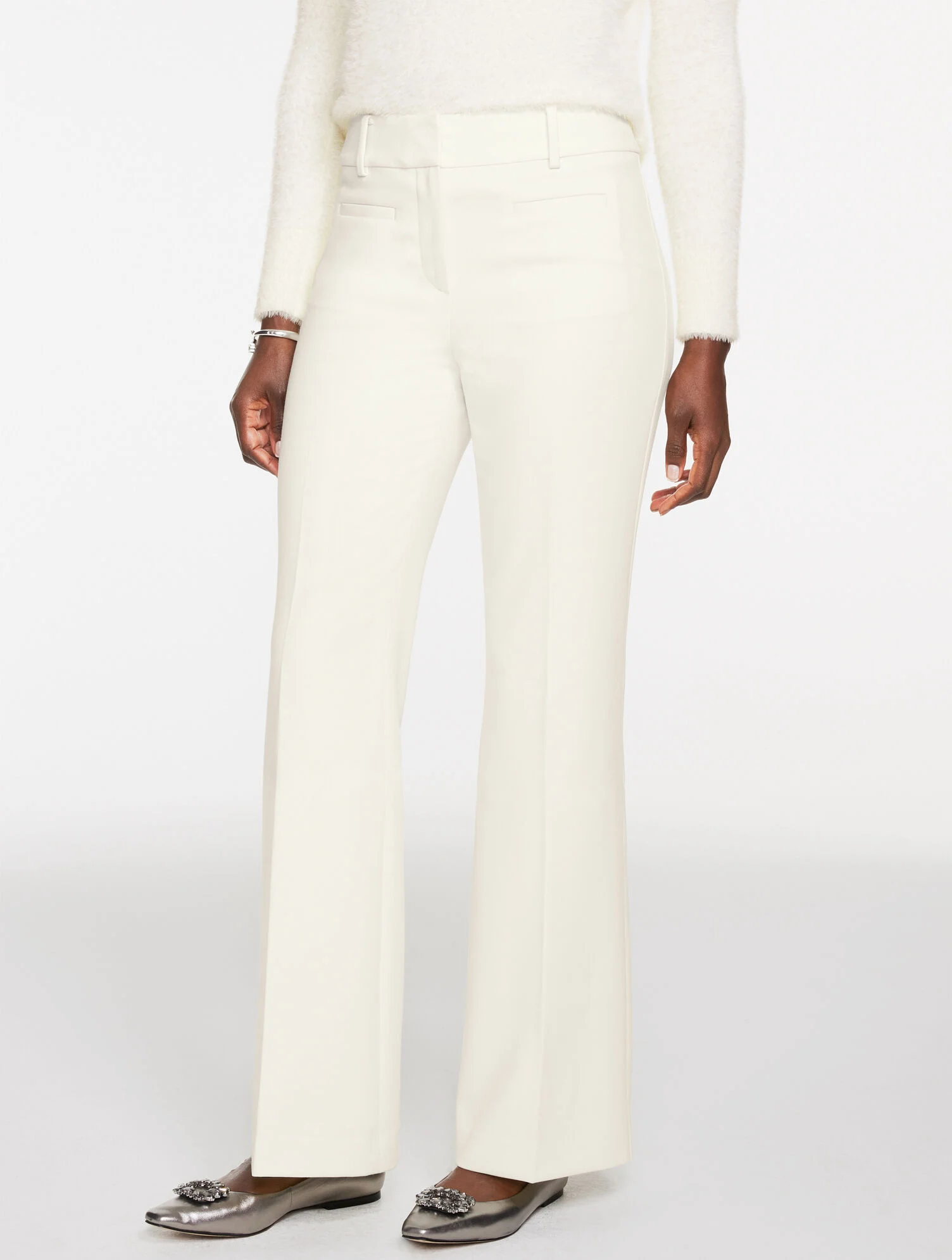 Flare Leg Tailored Stretch Pants