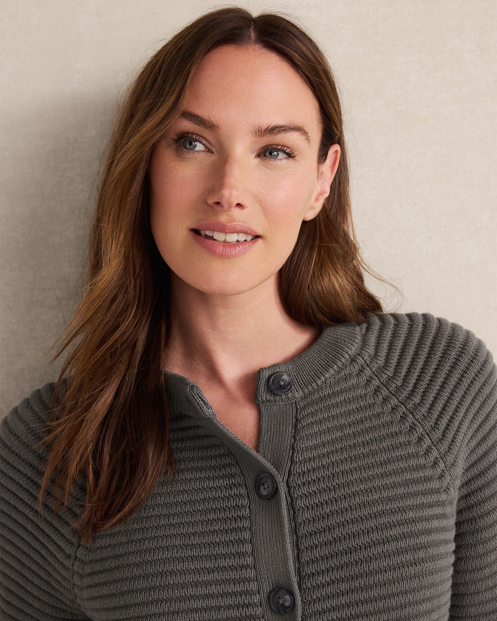 Organic Cotton Horizontal Stitch Cardigan