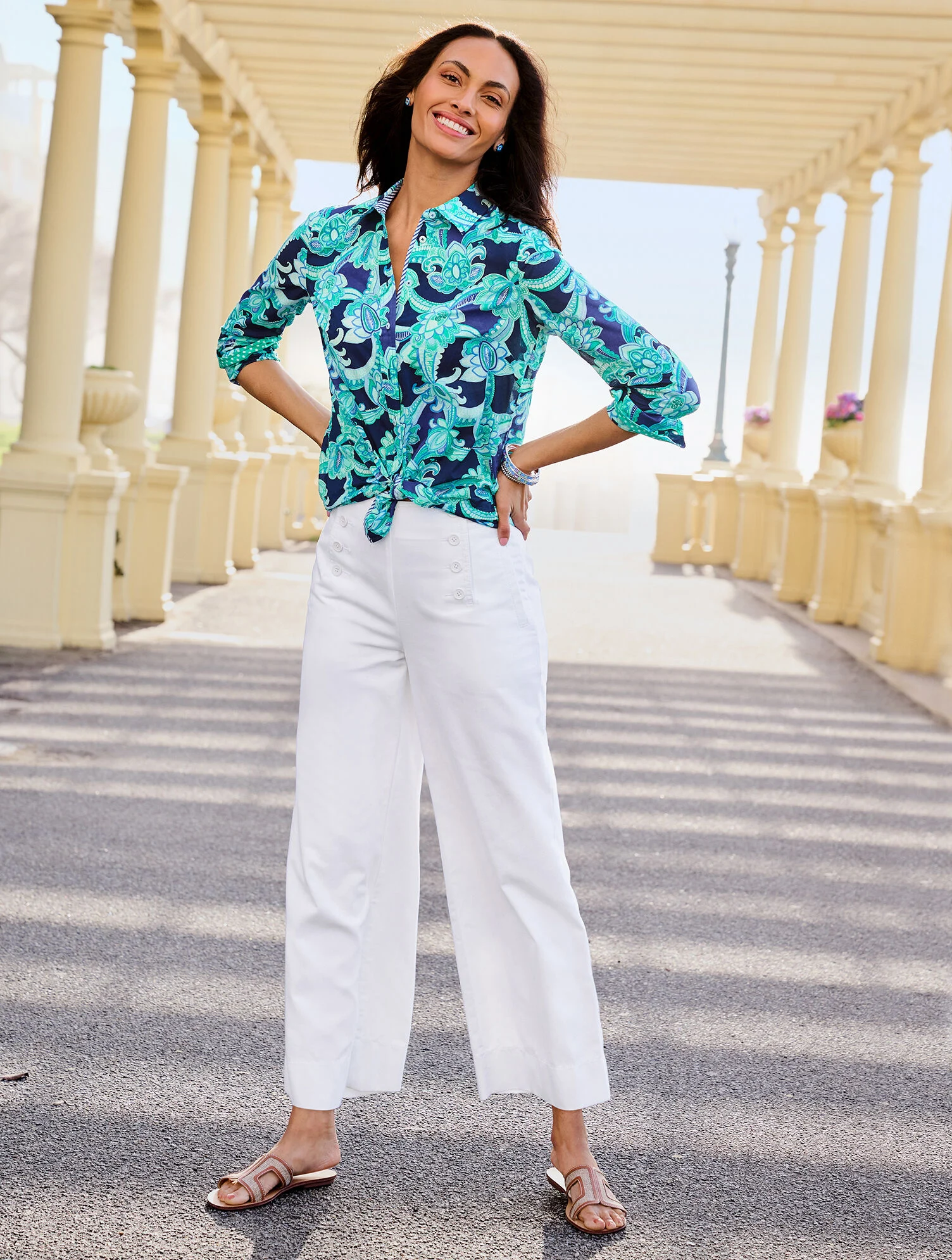 Wide Leg Sailor Pants