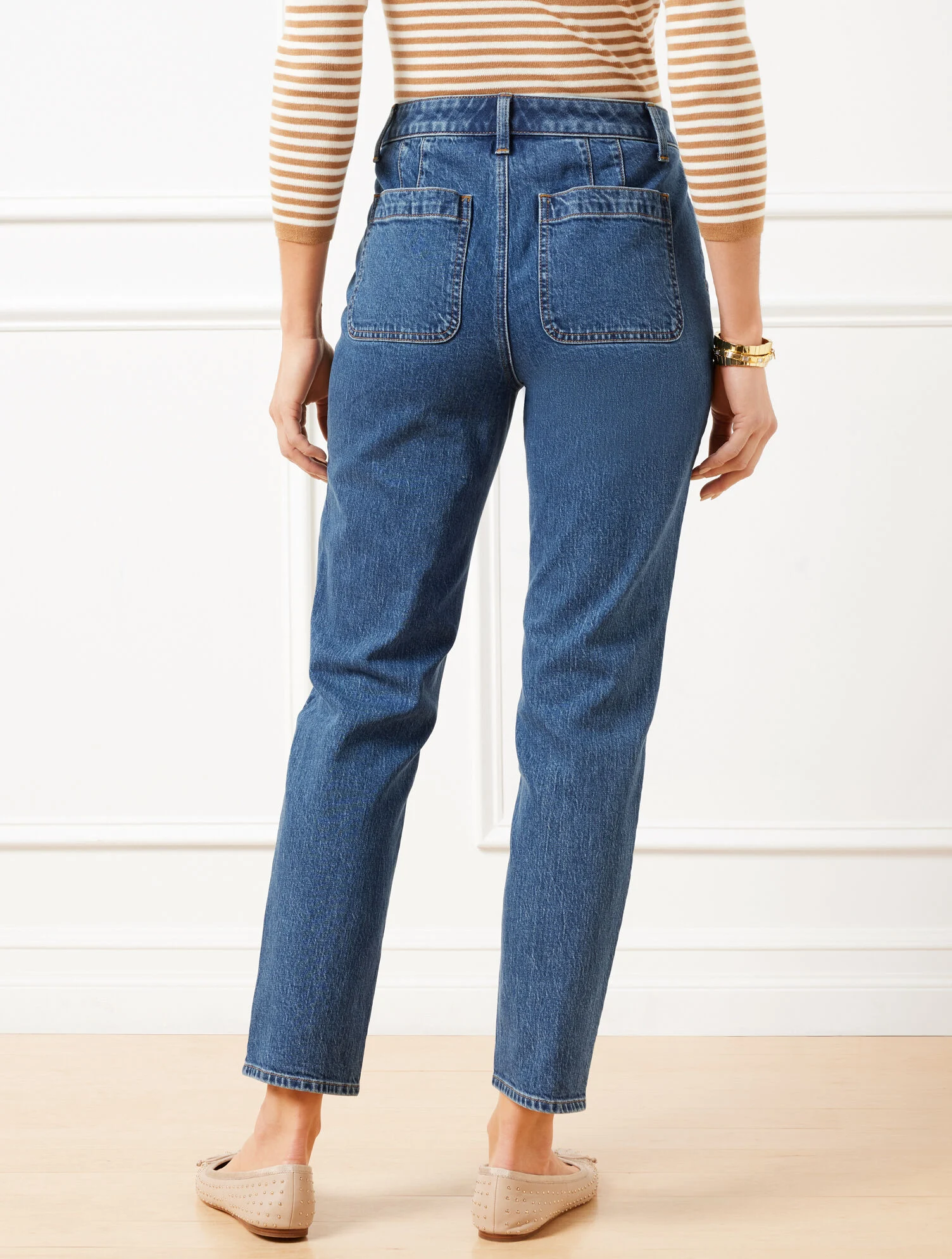 Slim Straight Ankle Jeans - Nomad Wash