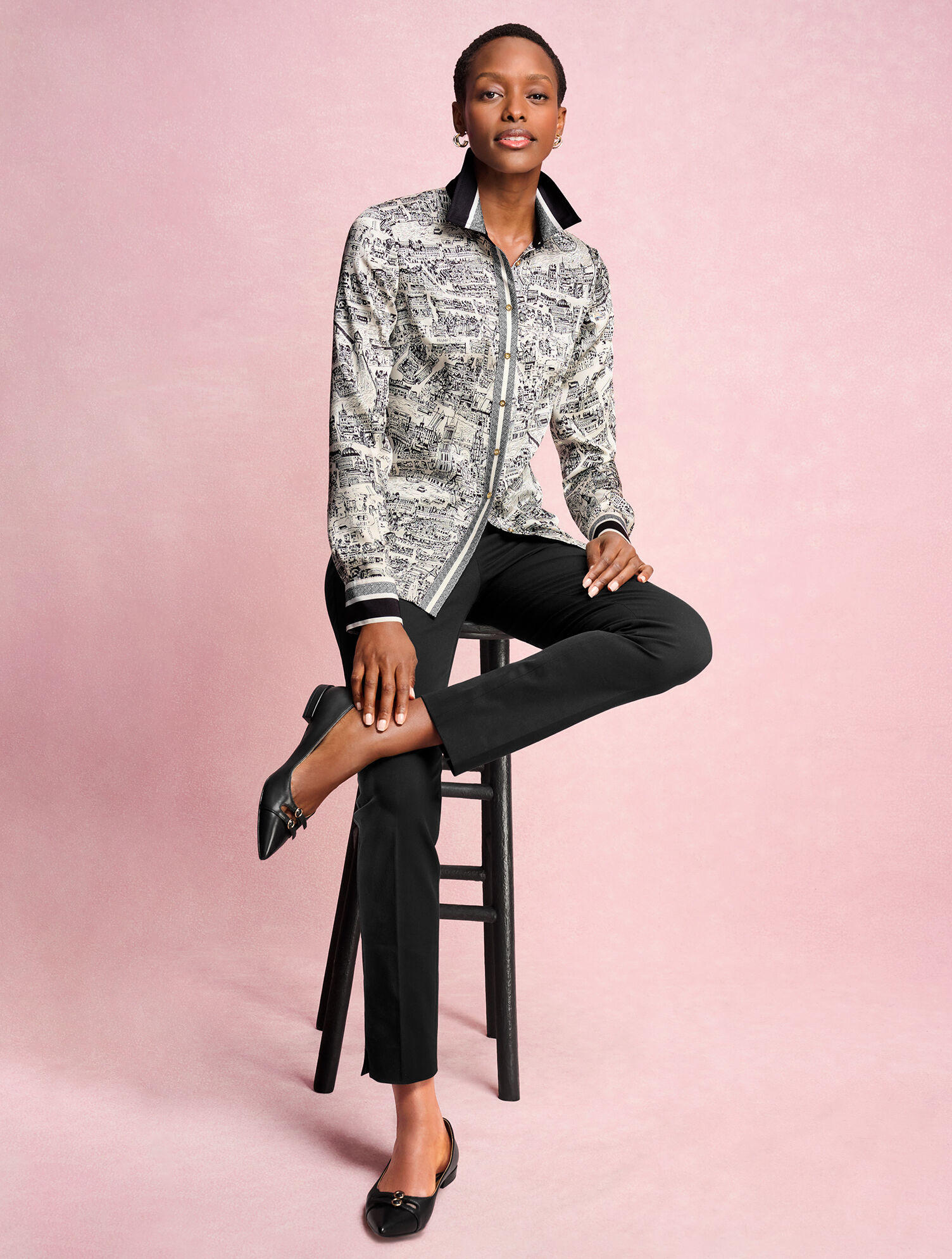 Talbots Chatham Cotton Bi-Stretch Slim Ankle Pants - Solid