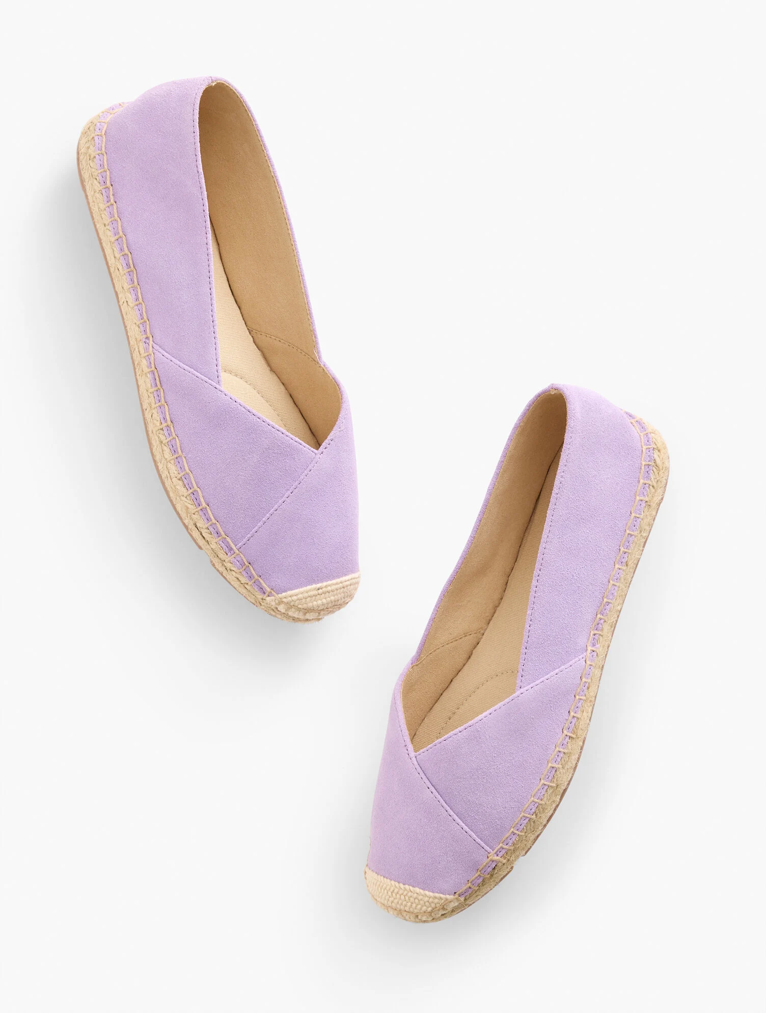 Izzy Asymmetric Suede Espadrille Flats