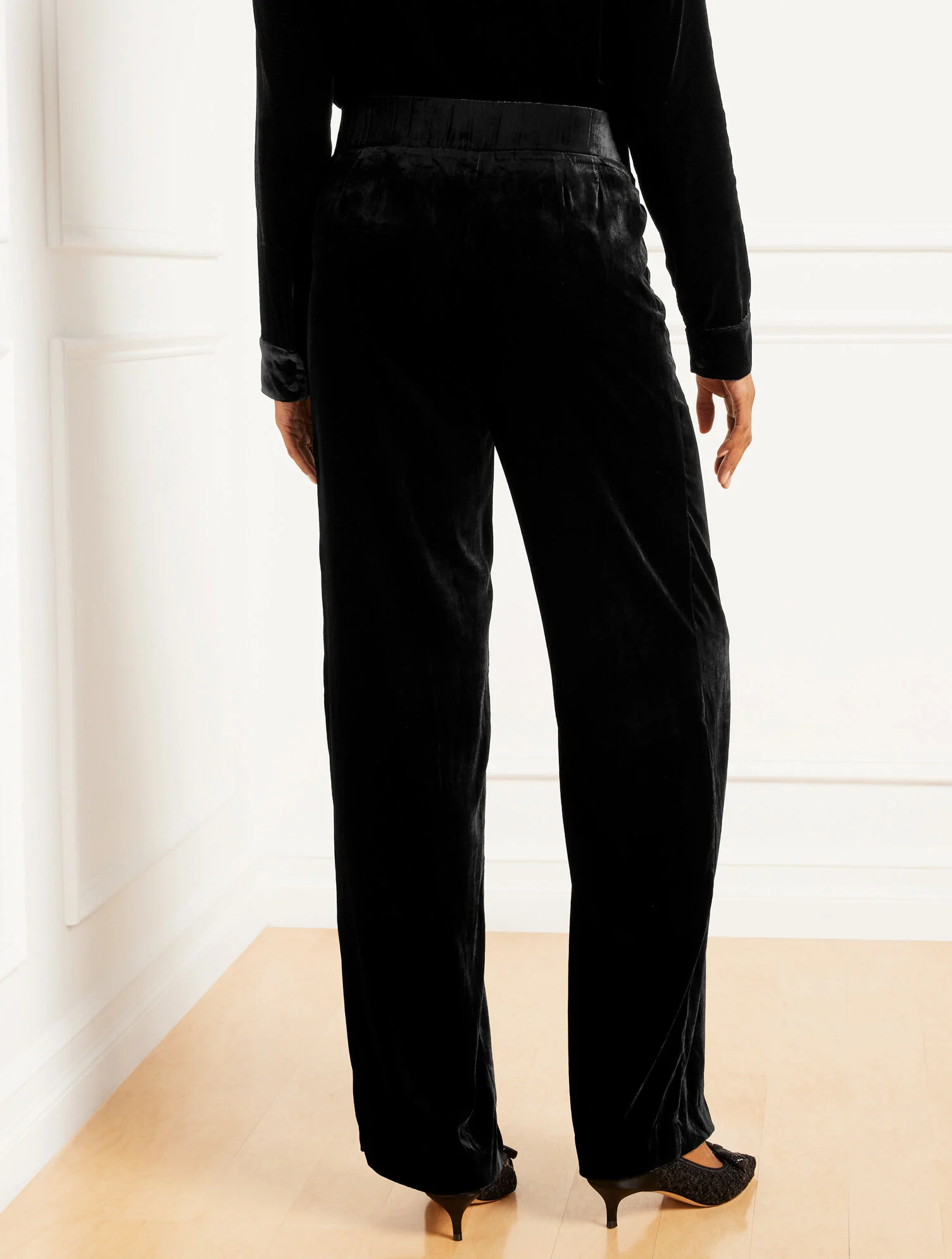 Wide Leg Effortless Velvet Pants