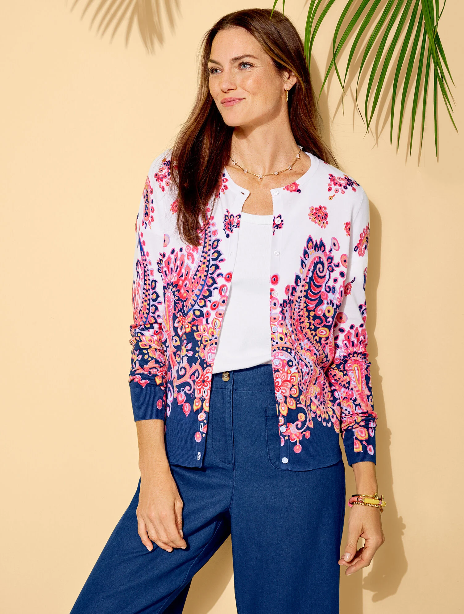 Charming Cardigan - Floral Paisley