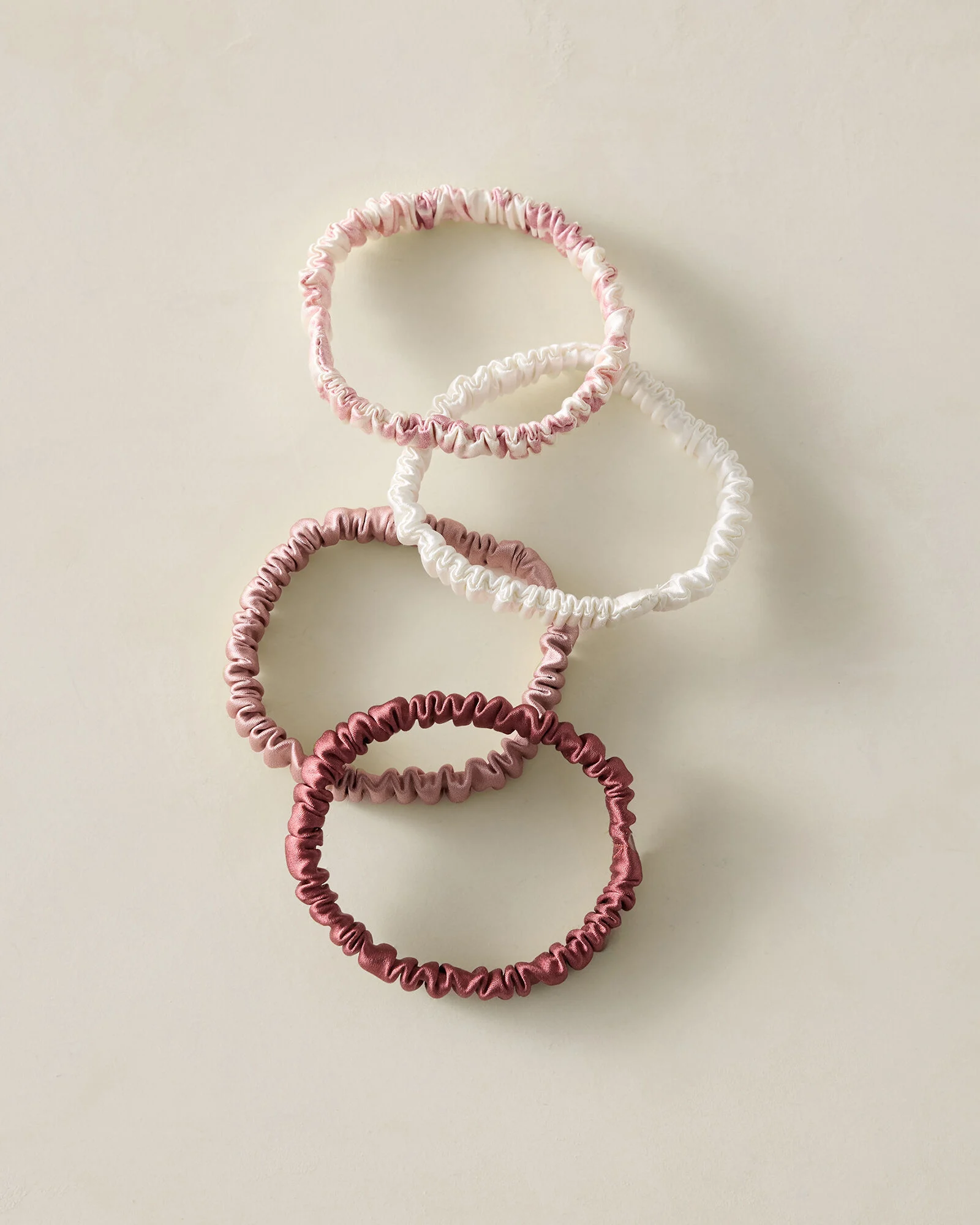Washable Silk Hair Ties — Macaron Multi