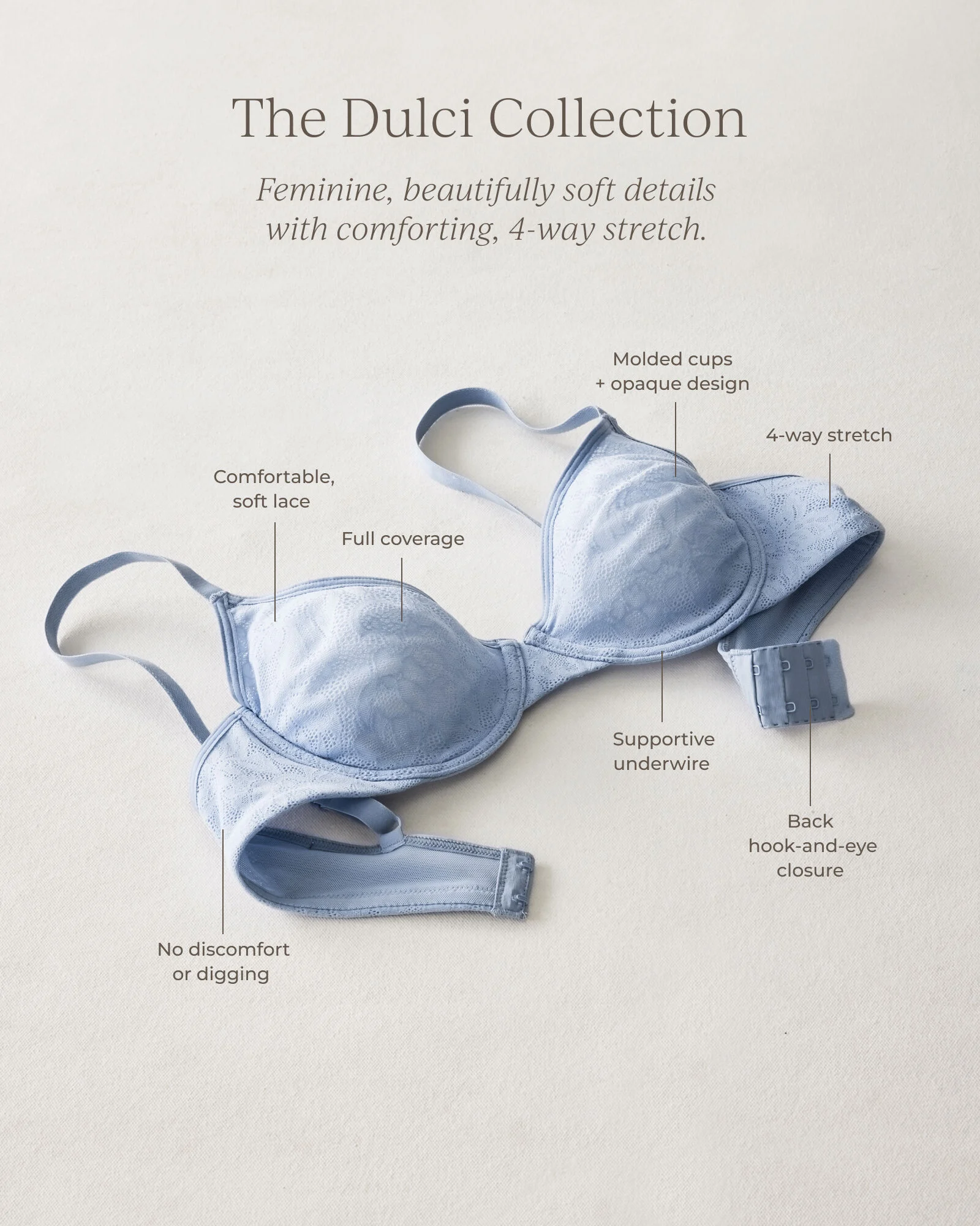 Dulci Unlined Perfect Coverage Bra