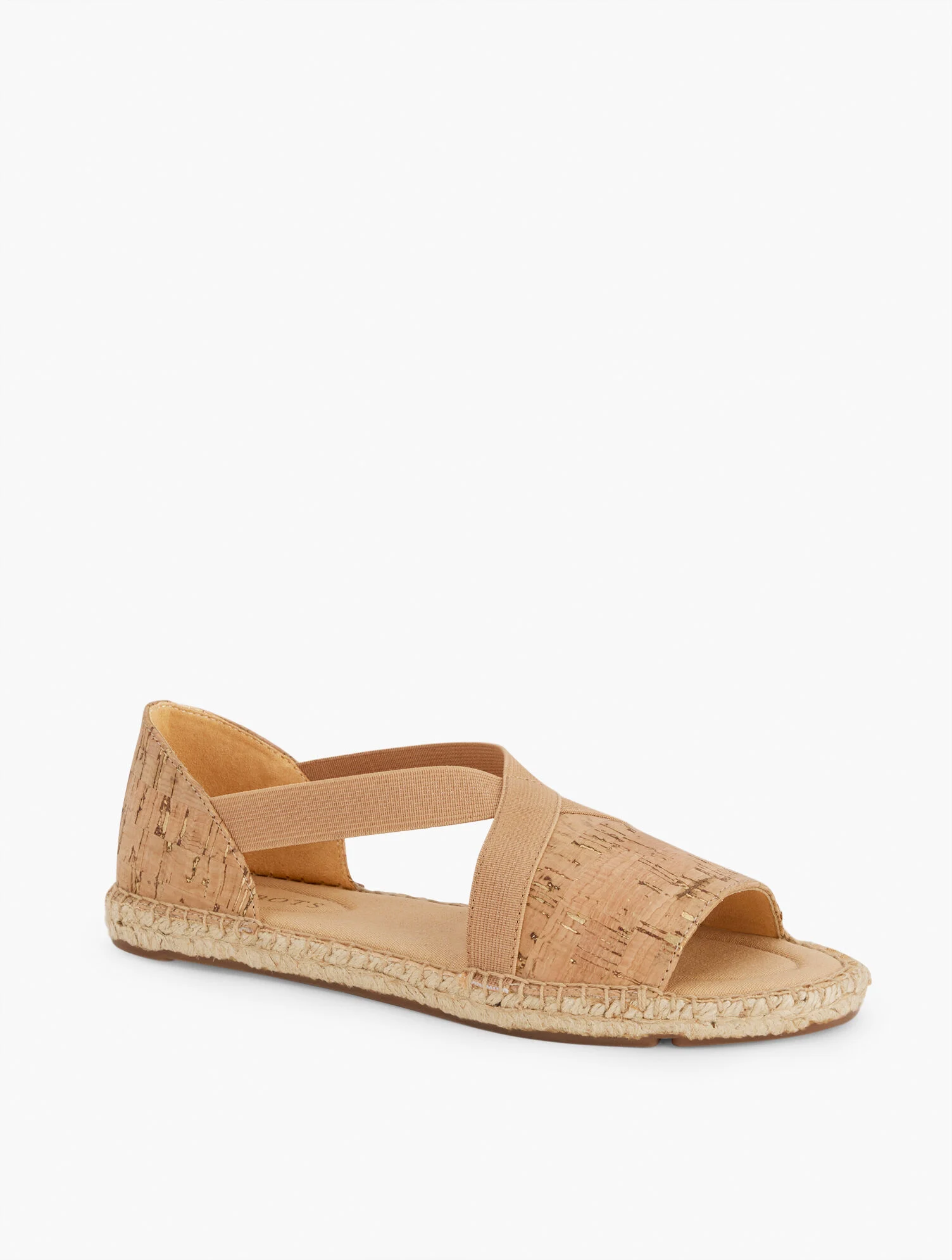 Ilyssa Elastic Cork Espadrille Flats